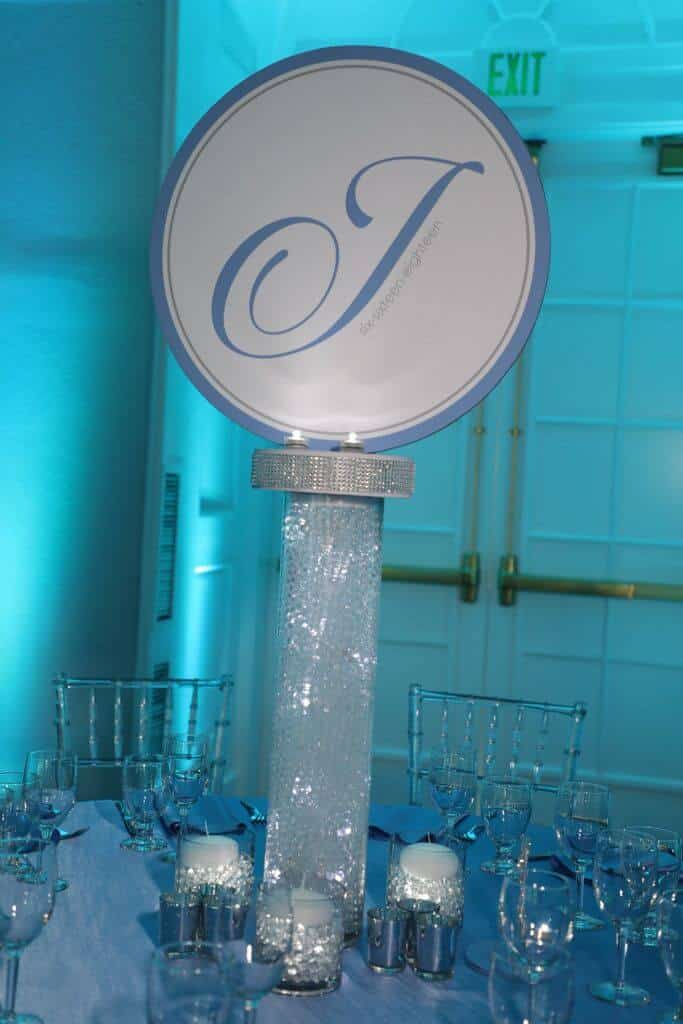 LED Centerpiece with Custom Logo