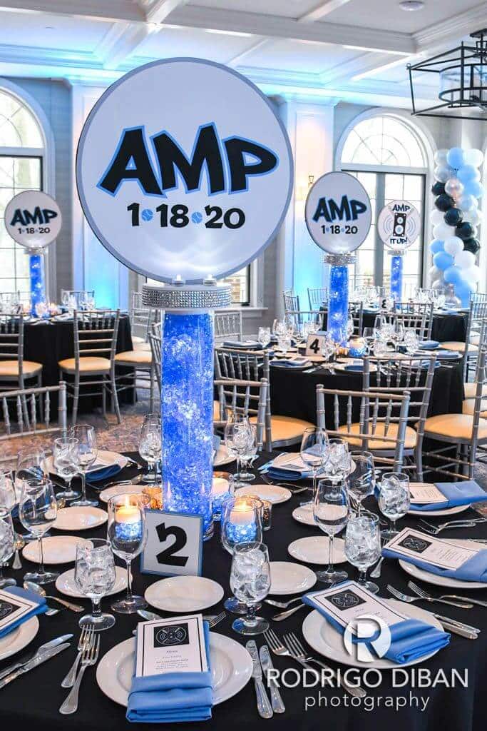 Bar Mitzvah LED Centerpieces with Custom Logo