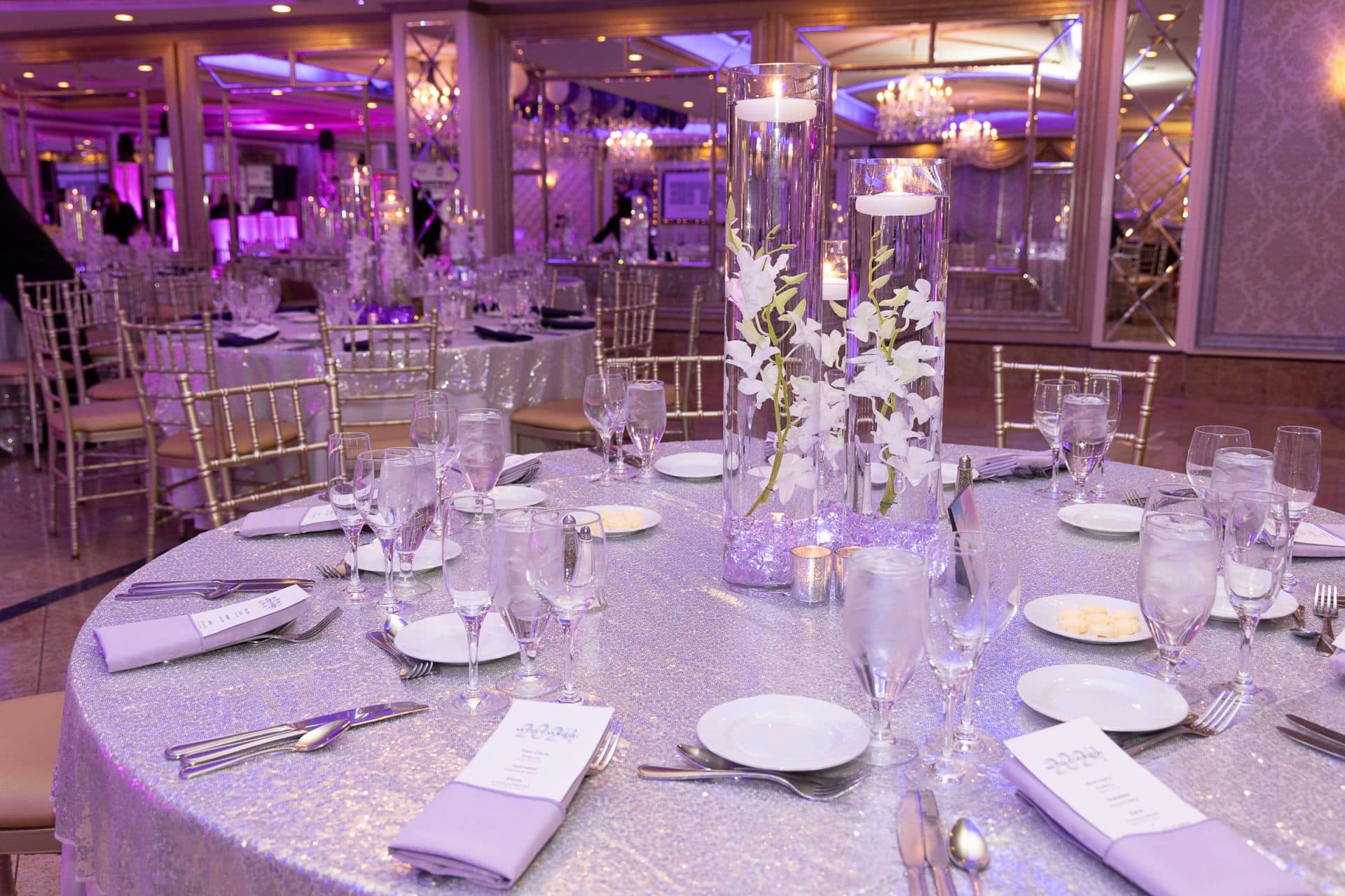 Taylor Swift LED Centerpiece with Orchids and Lavender Chips