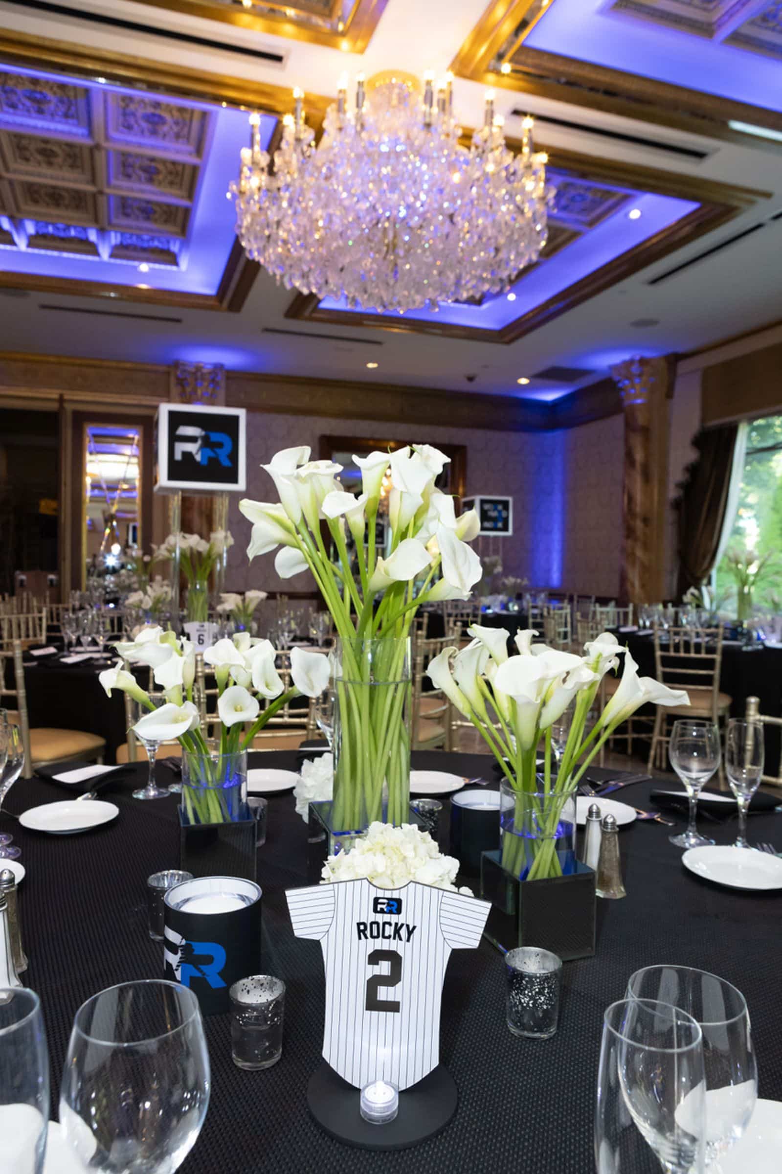 Floral Calla Lily Centerpieces with Hydrangeas
