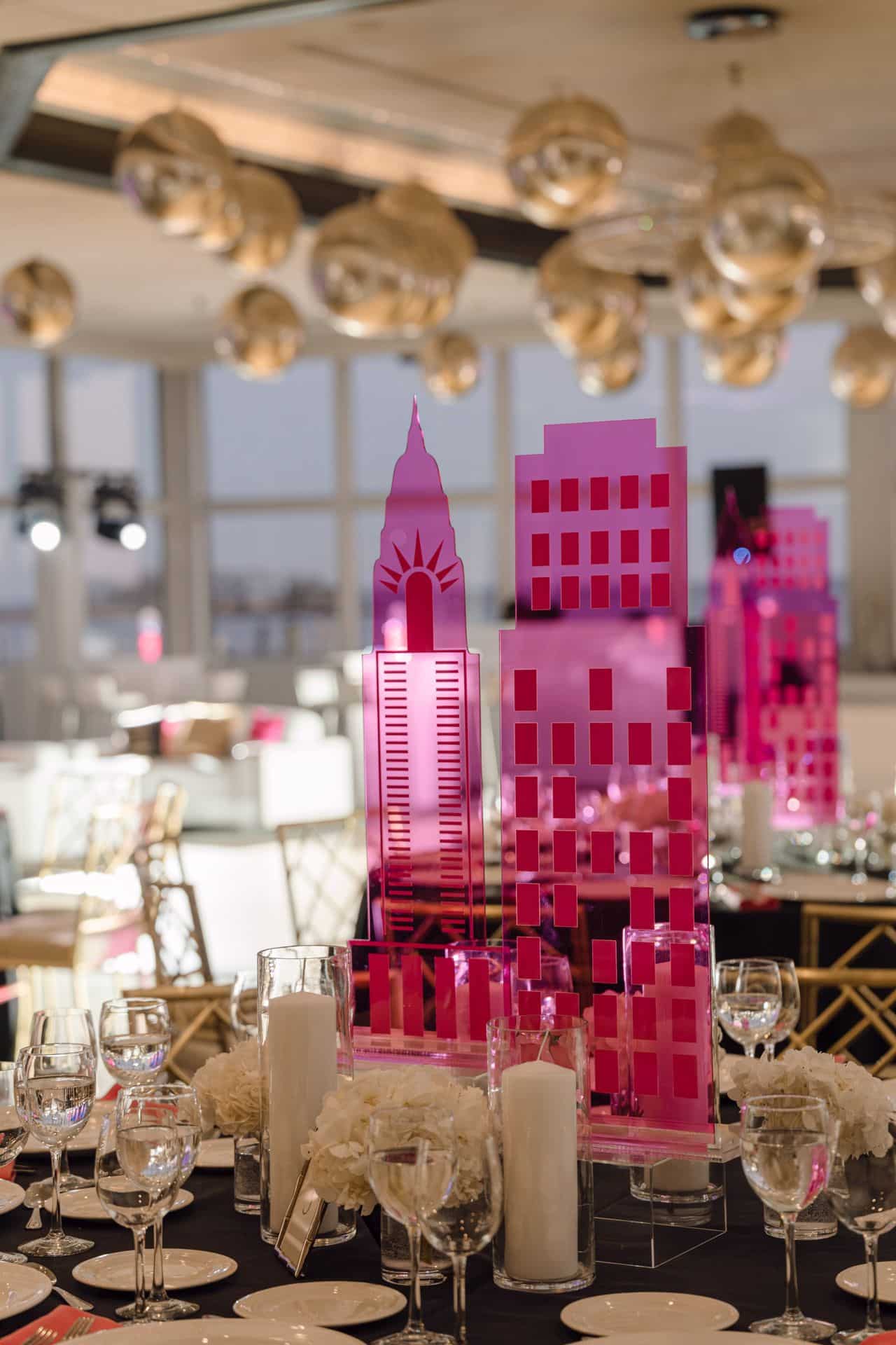 Acrylic NYC Theme Centerpiece