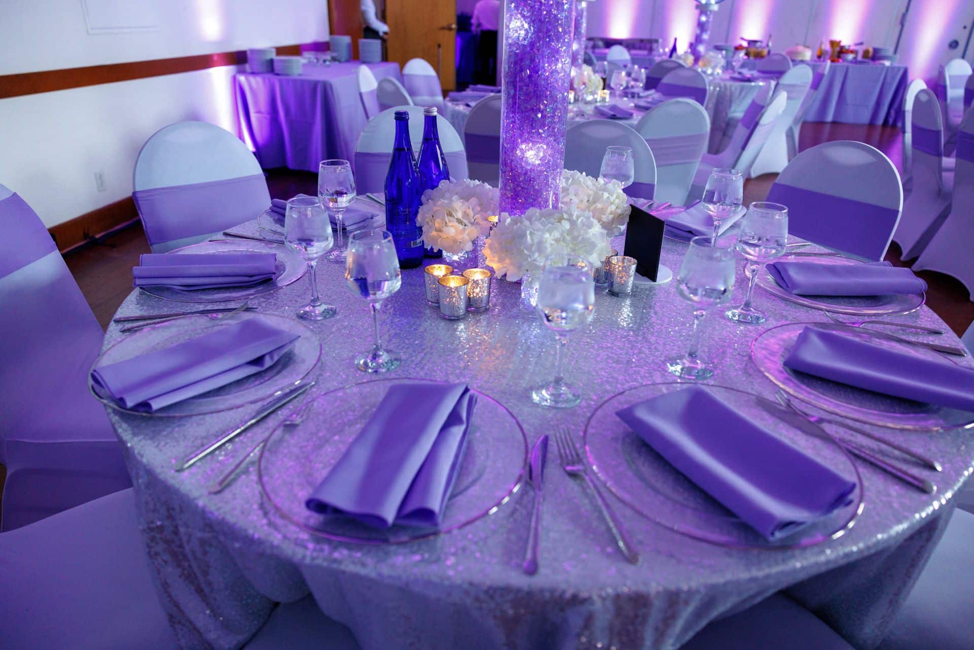 Lavender Centerpiece with Hydrangeas