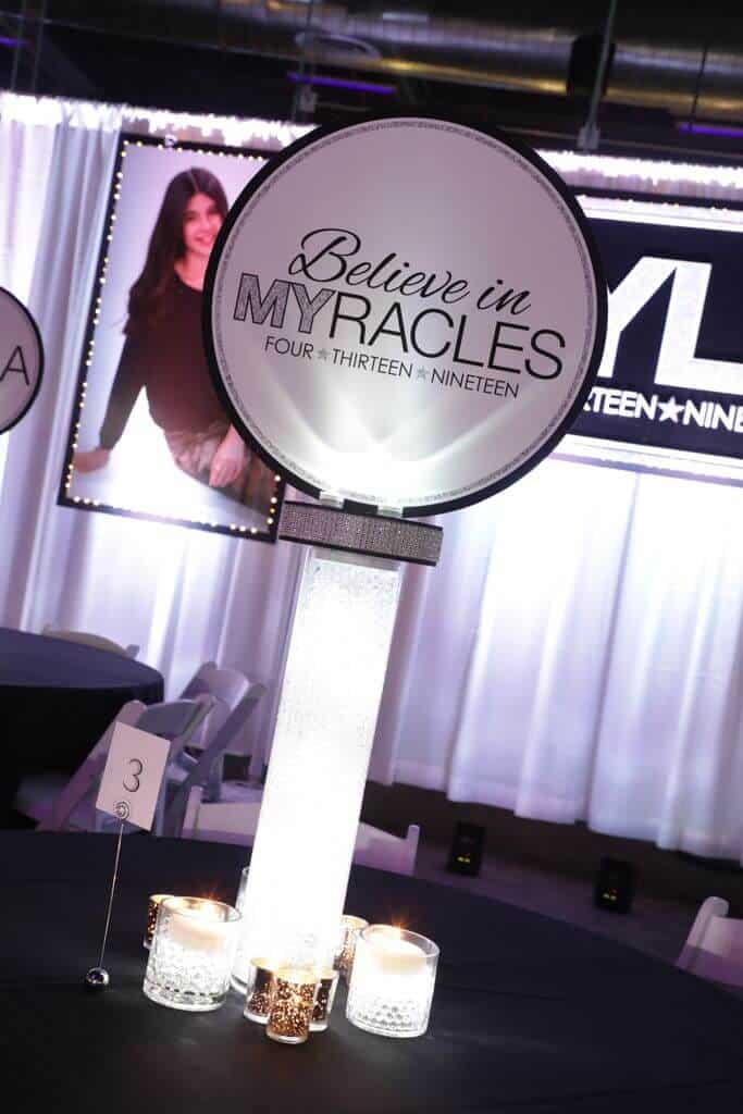Bat Mitzvah LED Centerpiece with Custom Logo