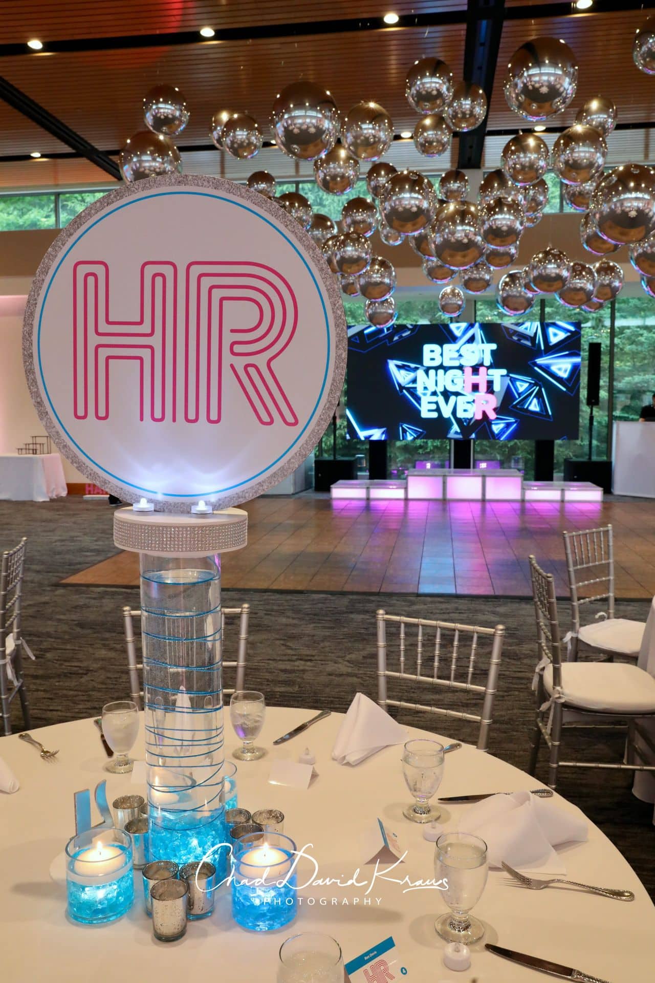 Wire Centerpiece with Logo Topper