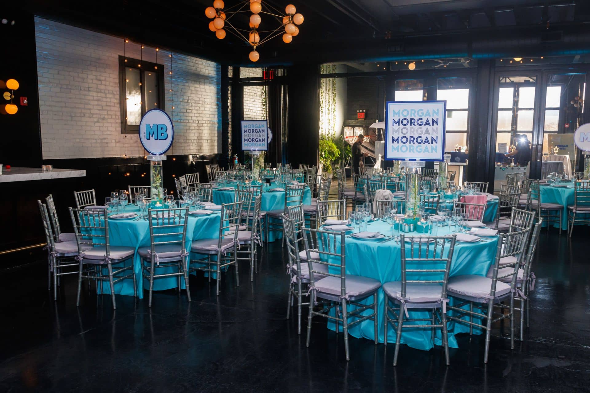 LED Orchid Custom Logo Centerpiece