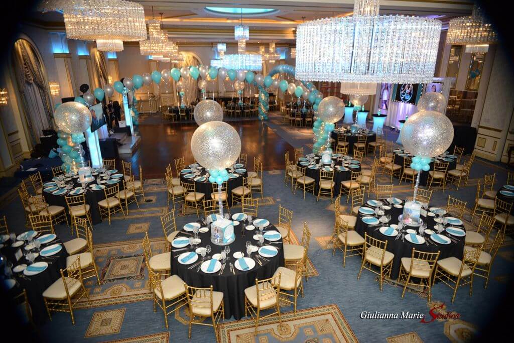 Bat Mitzvah with Sparkle Balloon Centerpieces & Dance Floor Gazebo at The Grove, NJ