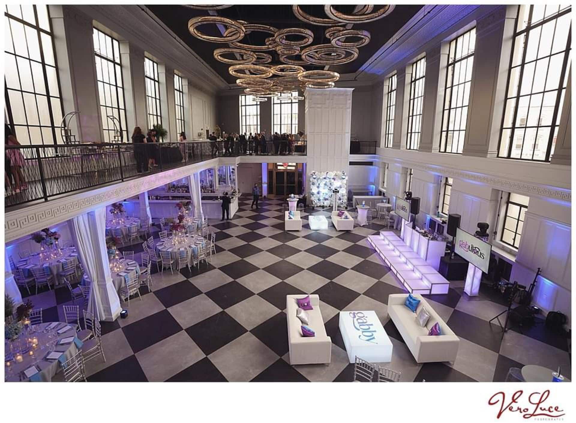 Bat Mitzvah Party with Custom LED Lounge Furniture and Balloon Wall