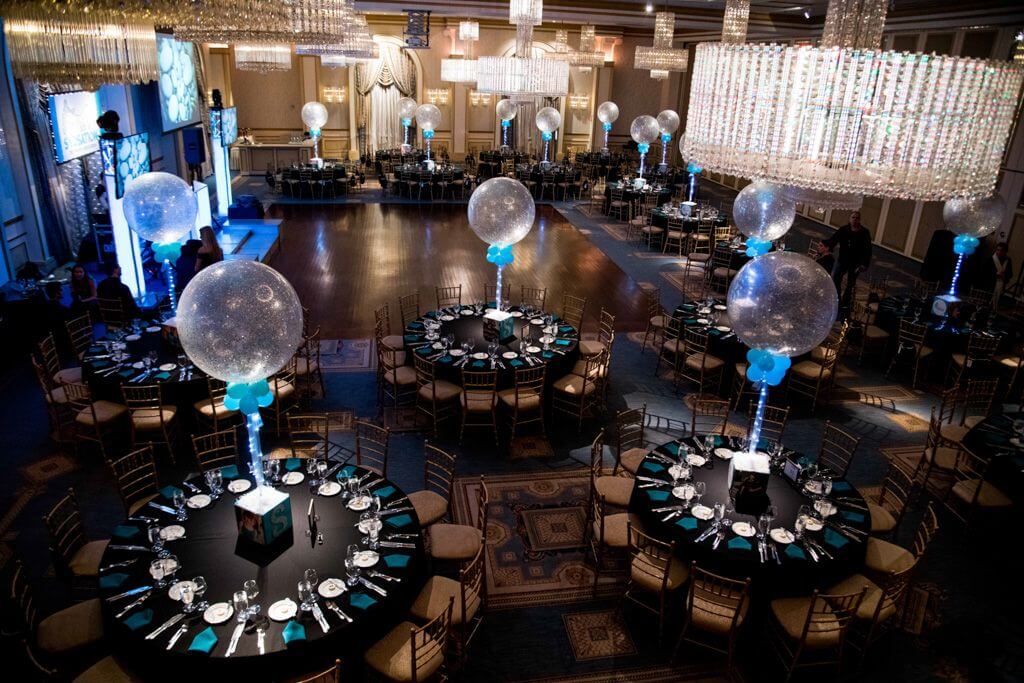 Softball Themed Bat Mitzvah with Custom Photo Cube Centerpieces at The Grove