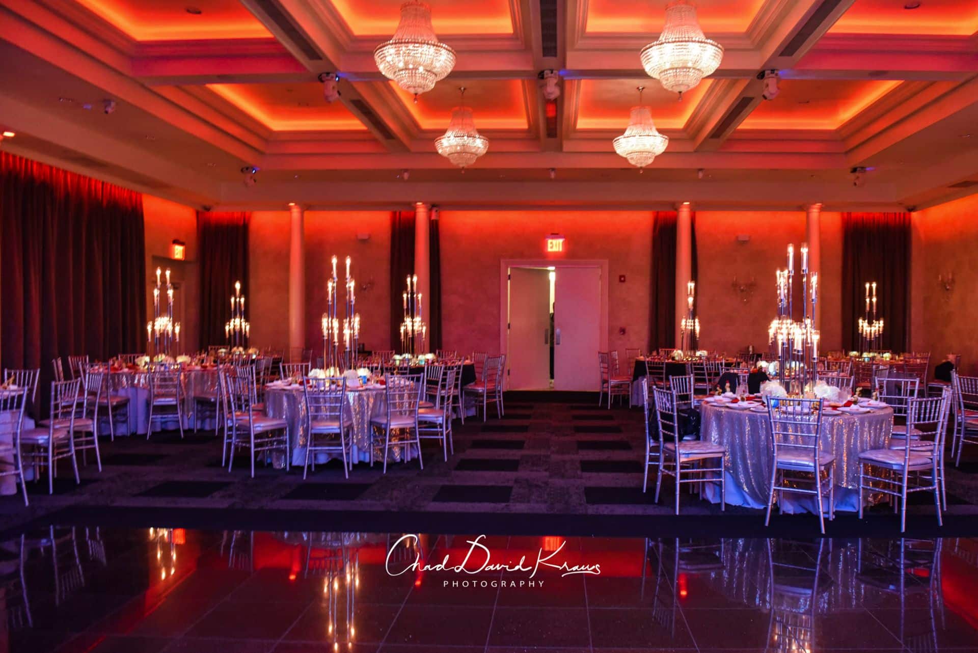 Harry Potter Themed Bat Mitzvah with Candelabra Centerpieces at Mulinos at Lake Isle