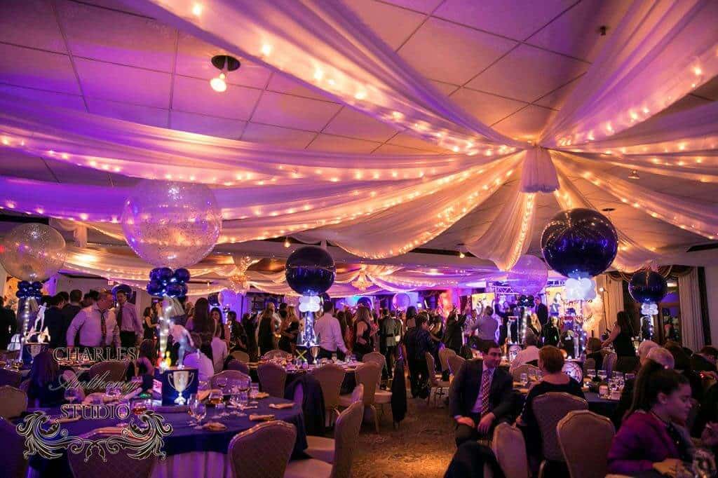 Sports Themed Bar Mitzvah with Cube Centerpieces and 3' Balloon at Knoll Country Club West, NJ