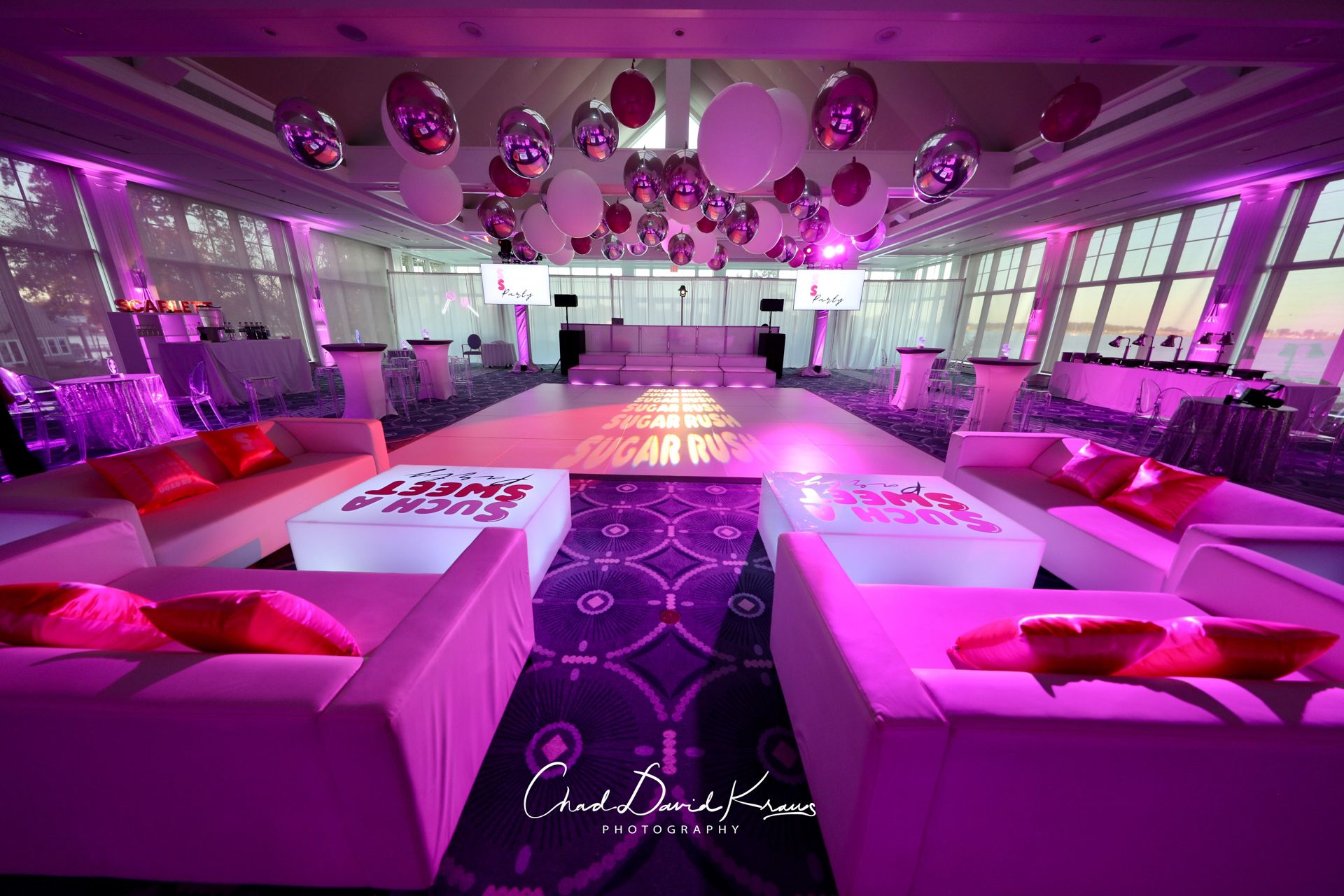 Pink Candy Theme Bat Mitzvah Party at Beach Point Club