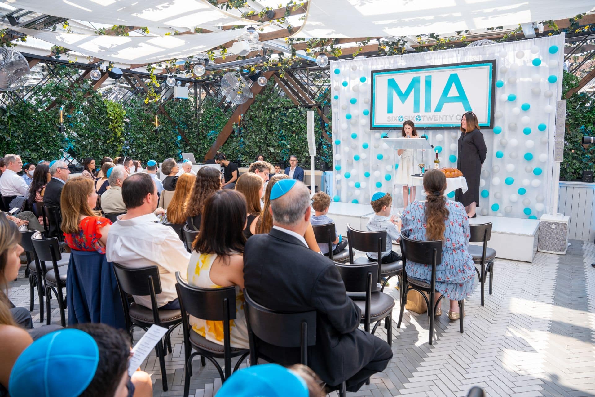 Bubble Balloon Wall and Backdrop for Bat Mitzvah Service