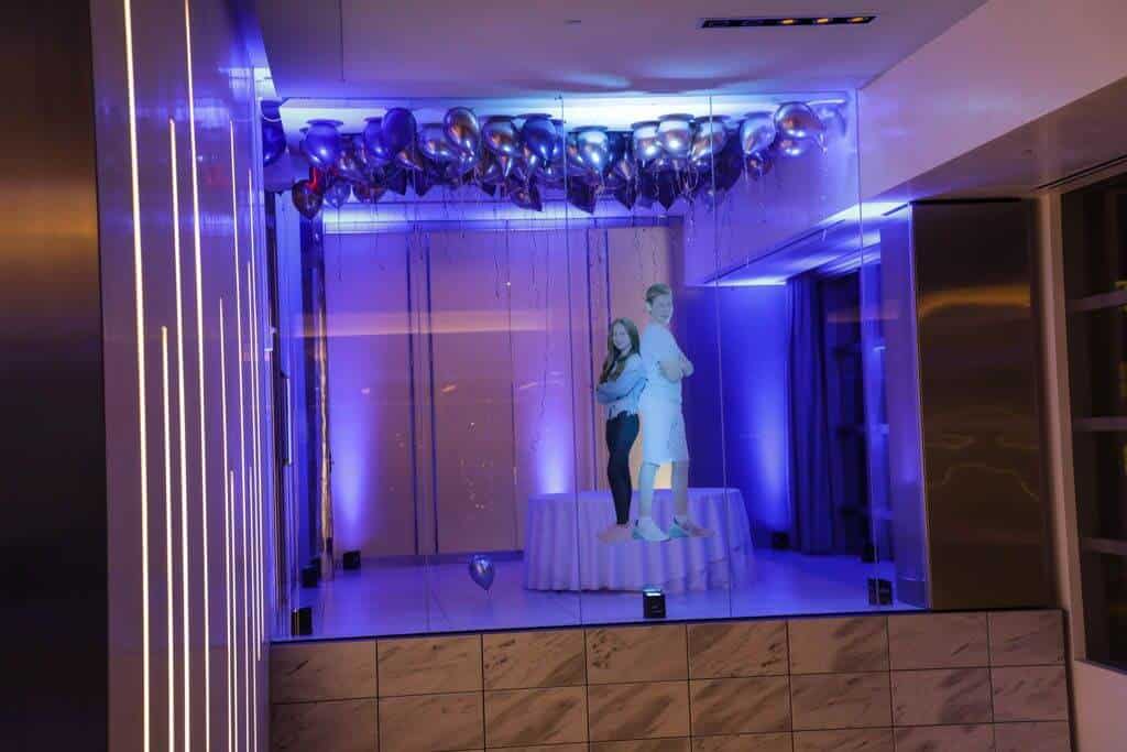 B'nai Mitzvah Photo Decal on Window at Apella, NYC