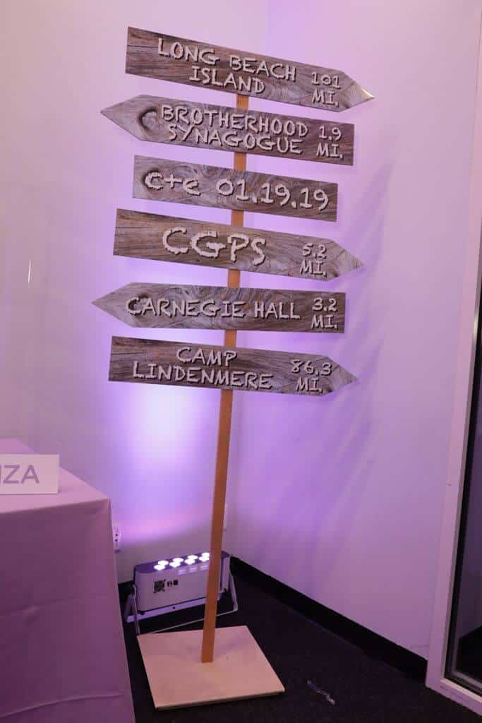 Beach Directional Sign for Bat Mitzvah