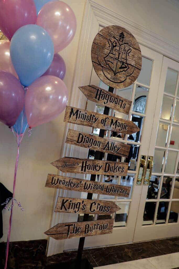 Custom Harry Potter Directional Sign for Bat Mitzvah