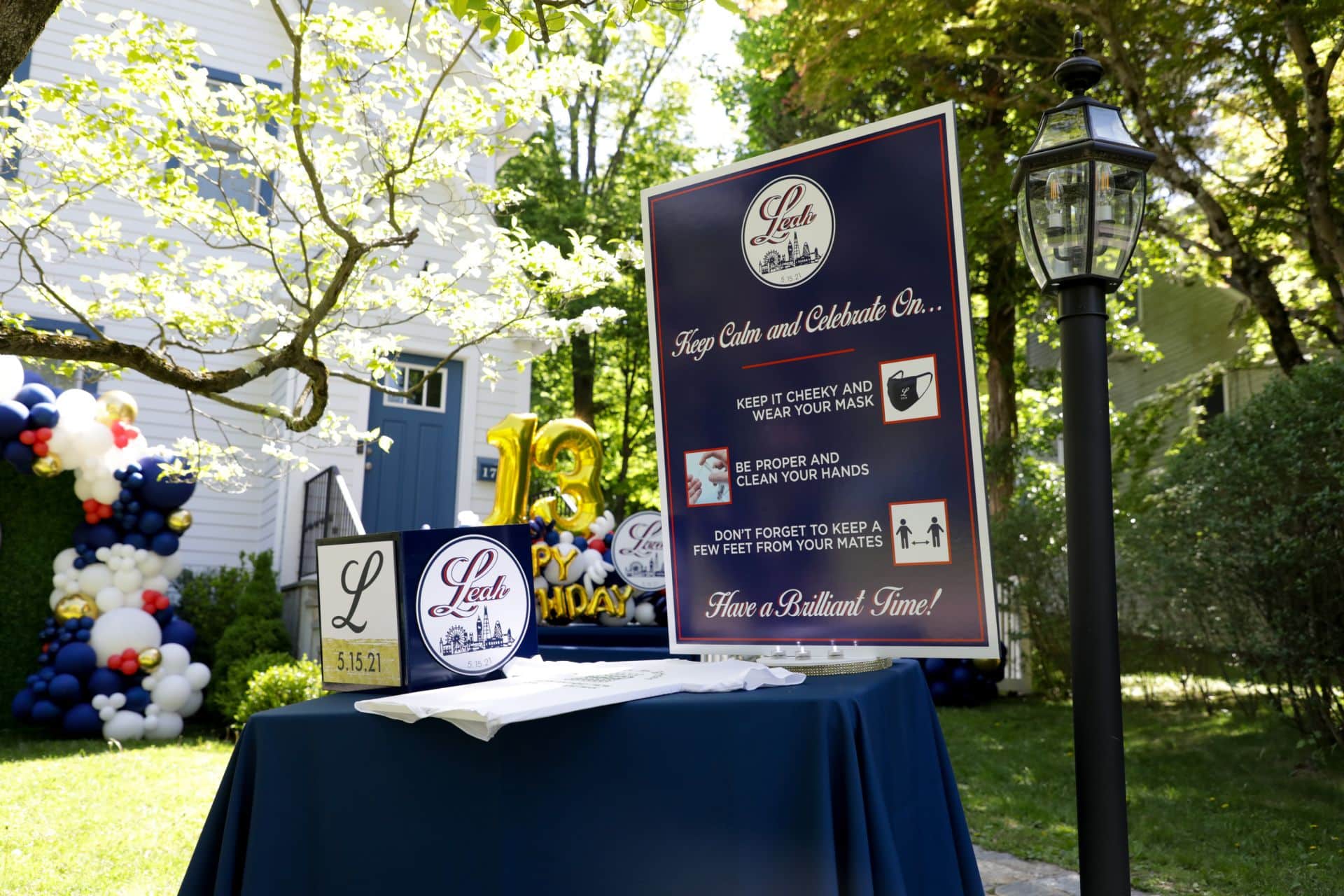 Fun Covid Party Sign for Outdoors Party During Pandemic