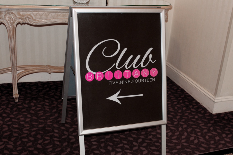 Club Themed Bat Mitzvah Tent Sign