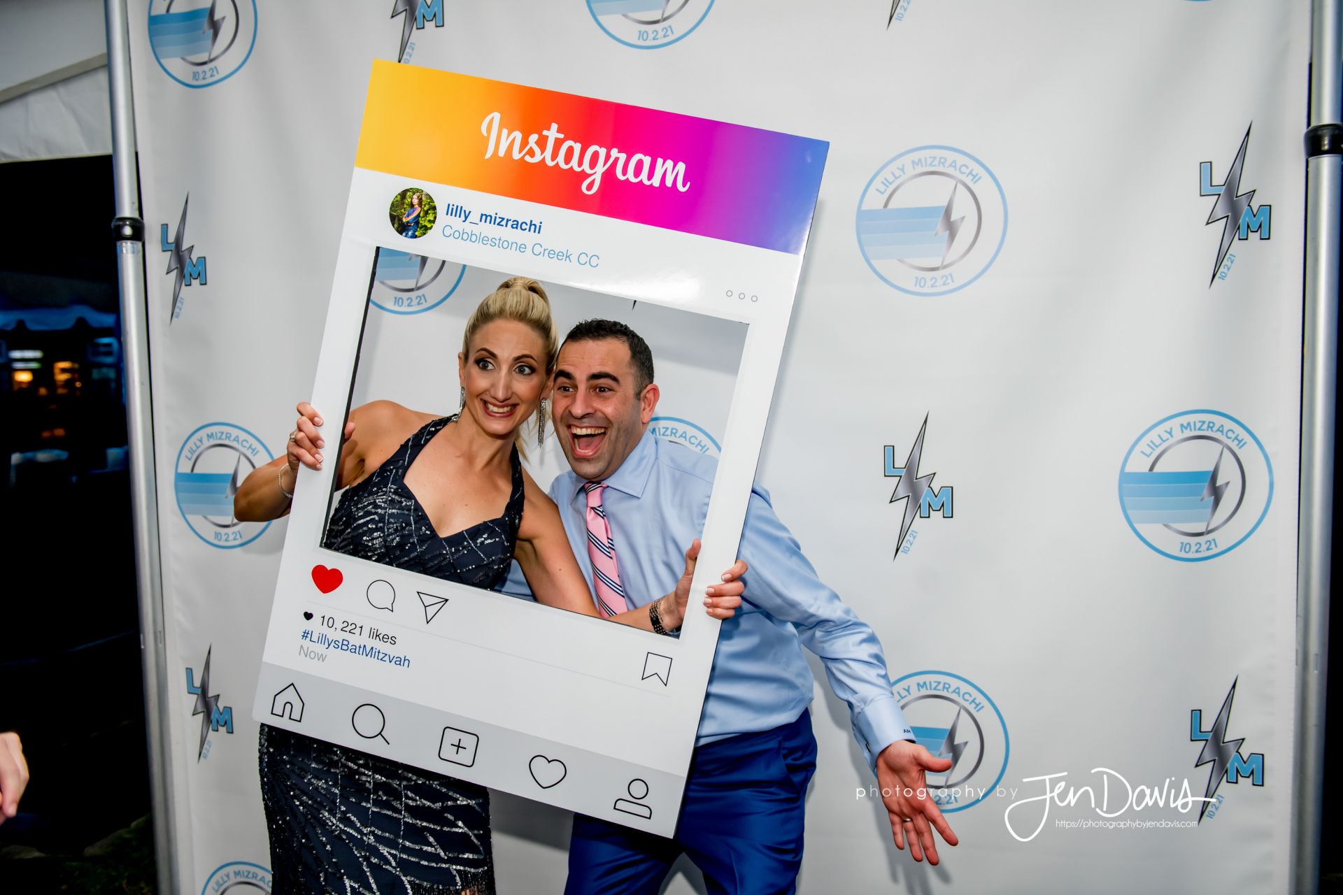 Custom Social Media Photo Frame for Step and Repeat as Photo Op