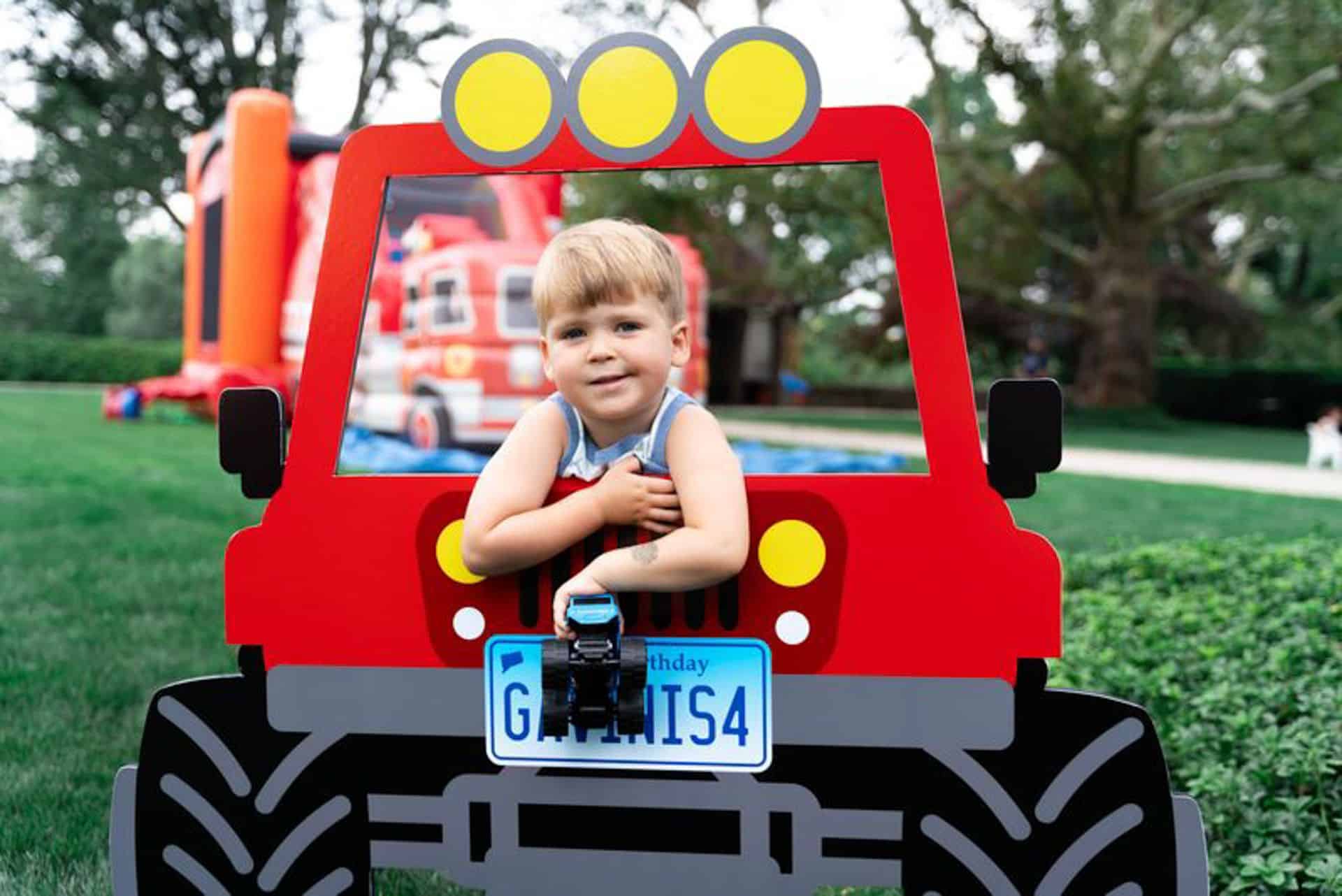 Car Cut Out Photo Prop for Birthday Party