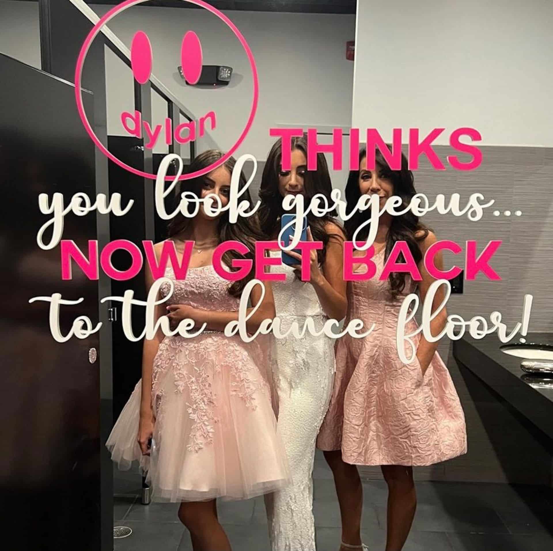 Custom Logo decal on Bathroom Mirror