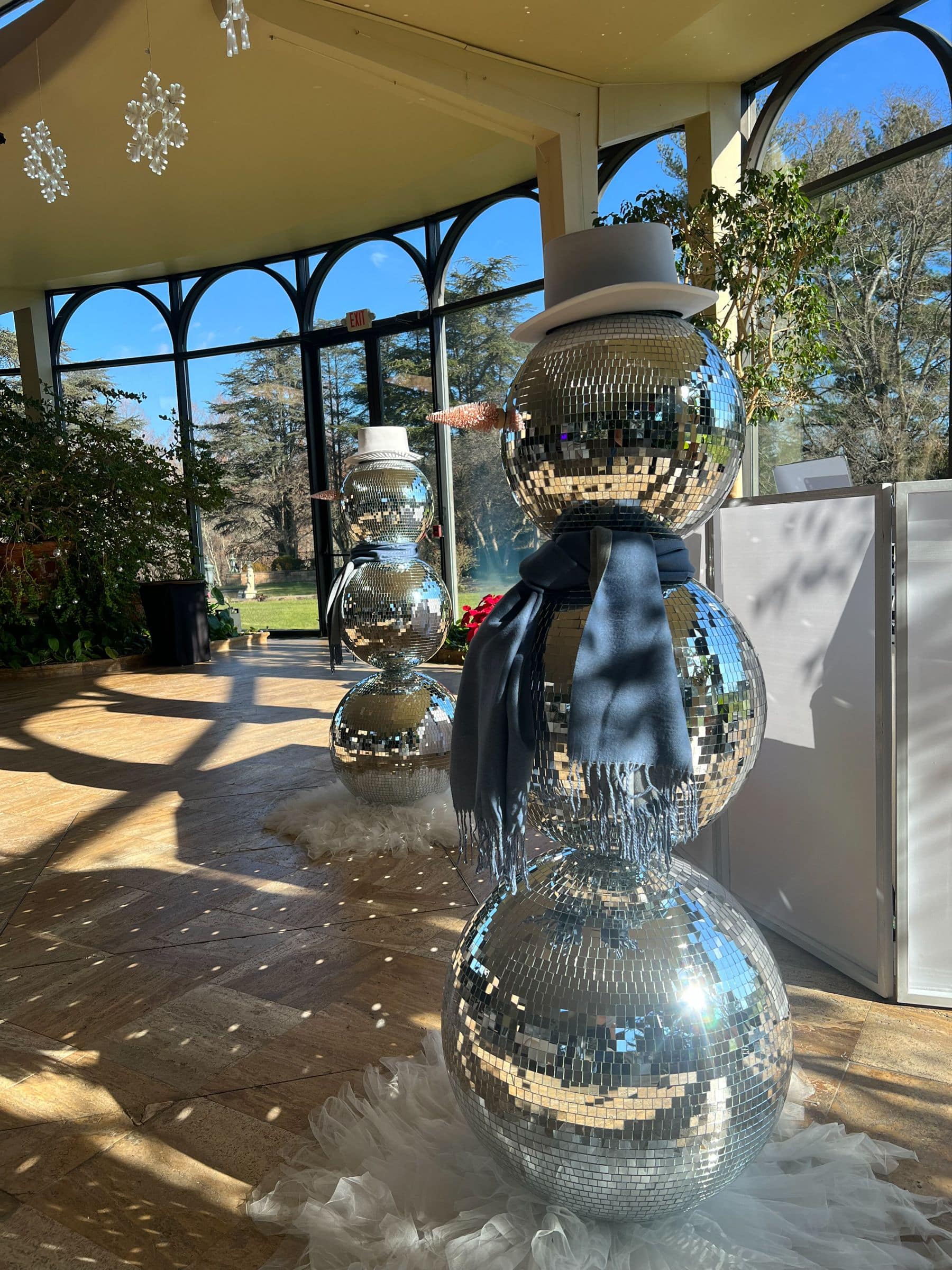 Disco Ball Snowman for Winter Wonderland Holiday Party
