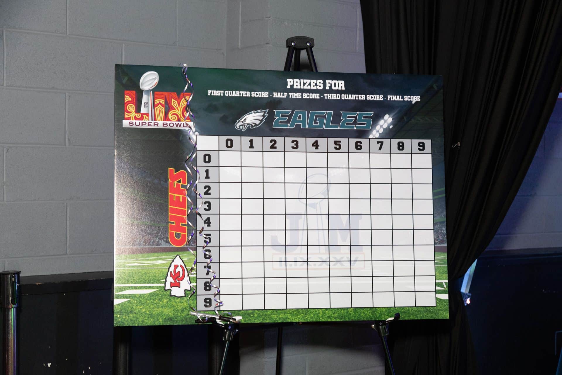 Custom Football Box Sign for Bar Mitzvah