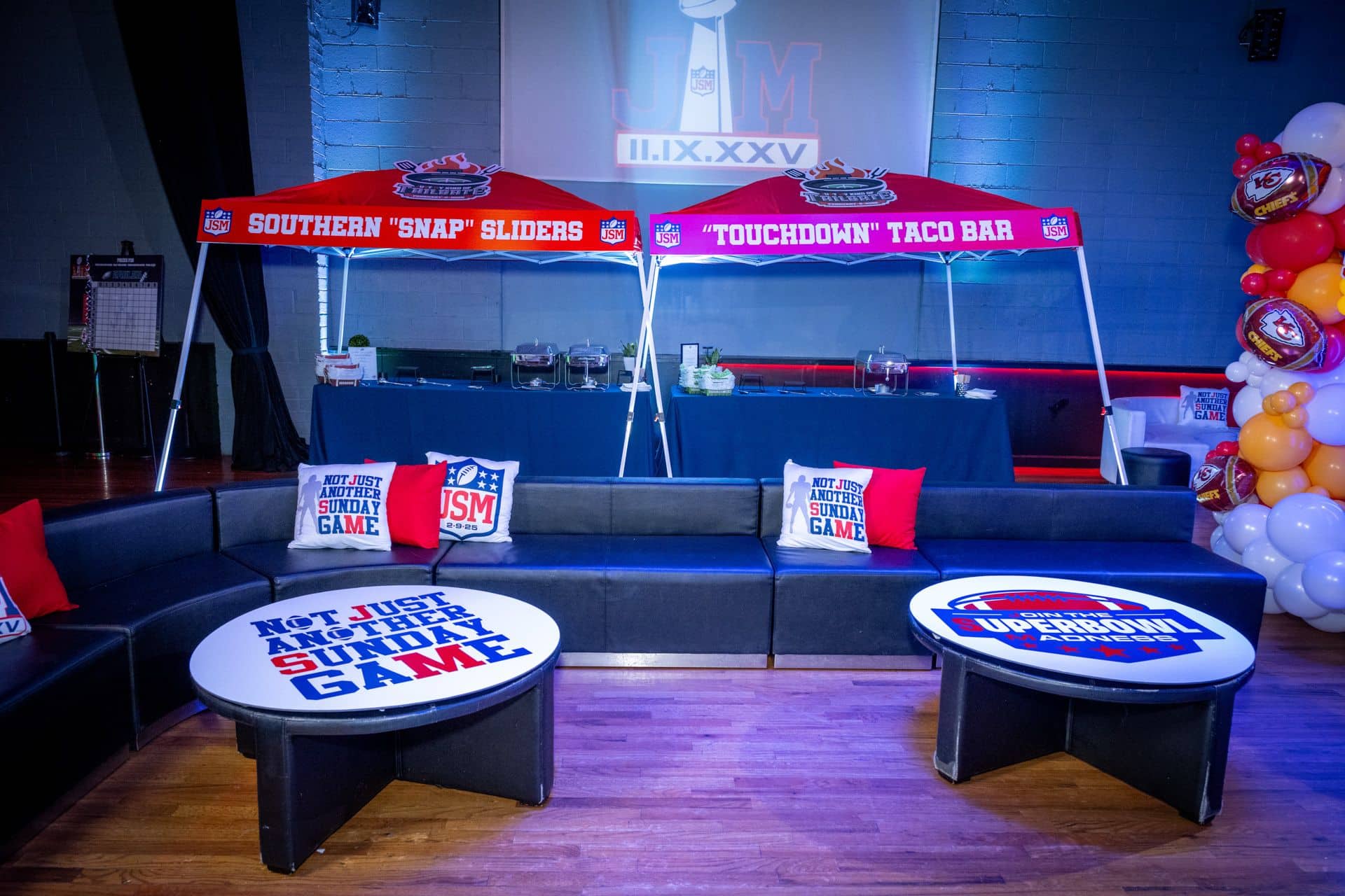 Football Lounge for Bar Mitzvah at Infinity Club