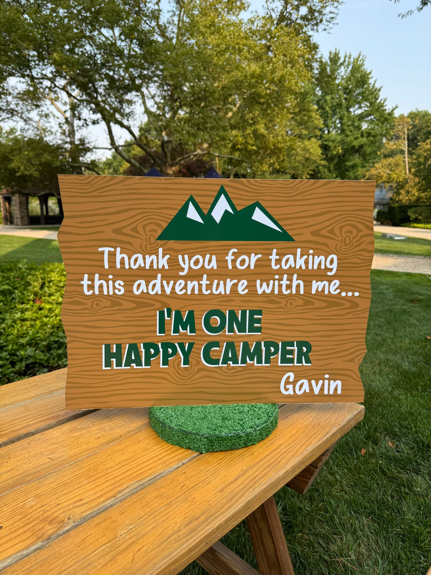 Custom Camp Sign for Outdoor Birthday Party