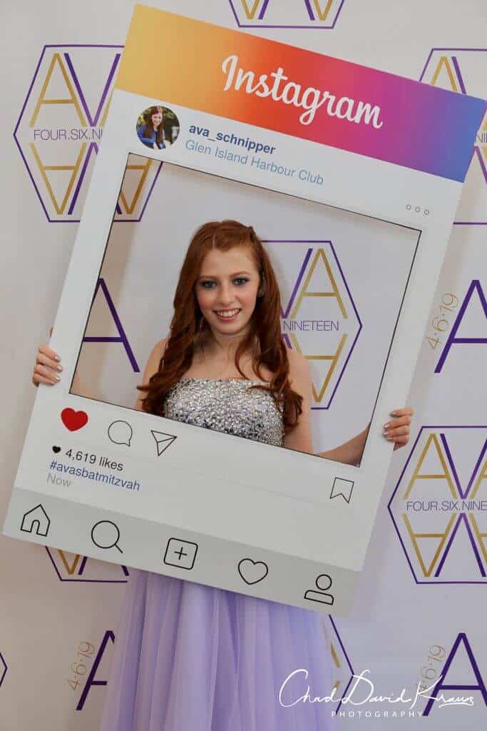 Custom Instagram Frame for Step and Repeat Photo Booth