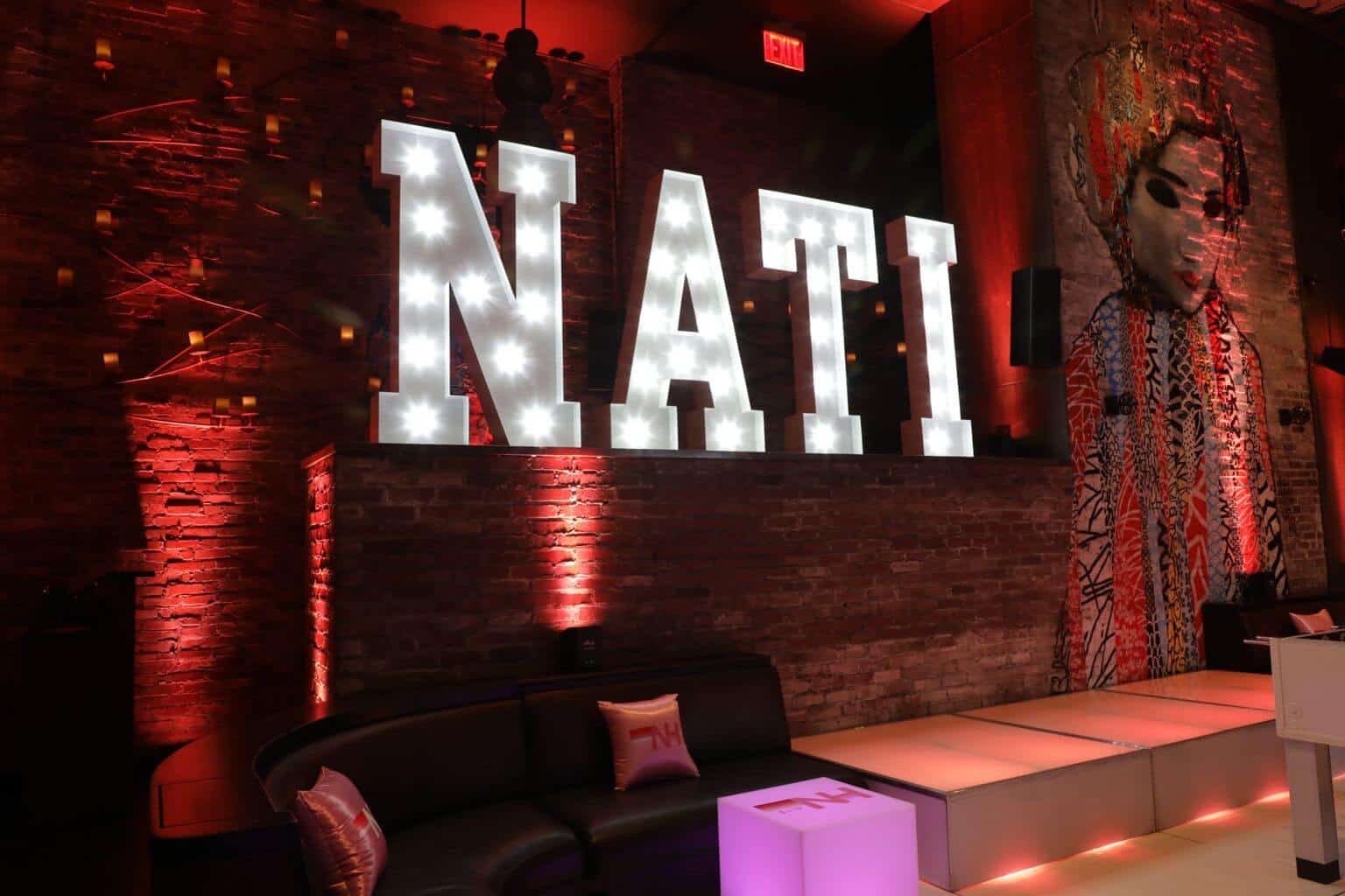 Giant LED Marquee Letters for Bat Mitzvah