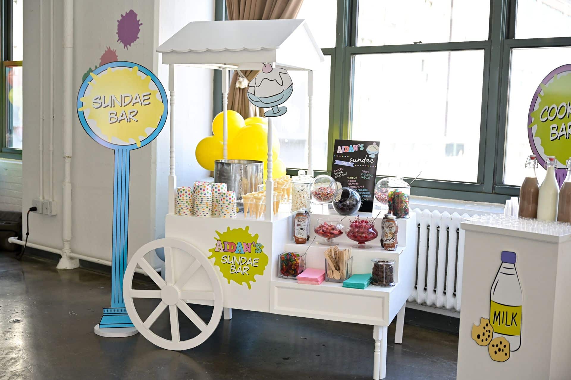 Custom Sundae Bar Signage and Cutout Graphics