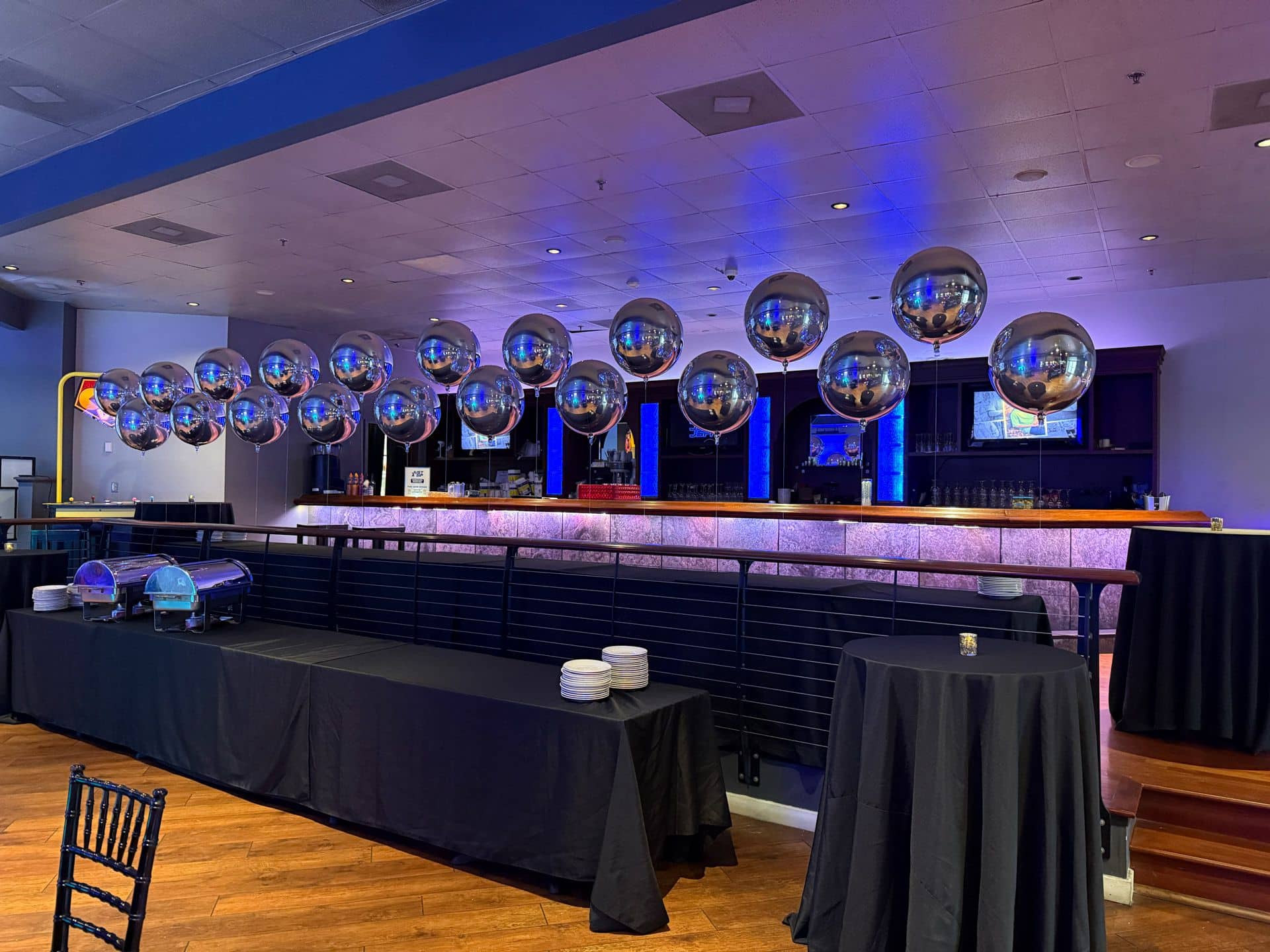 Metallic Orbs Railing Decor