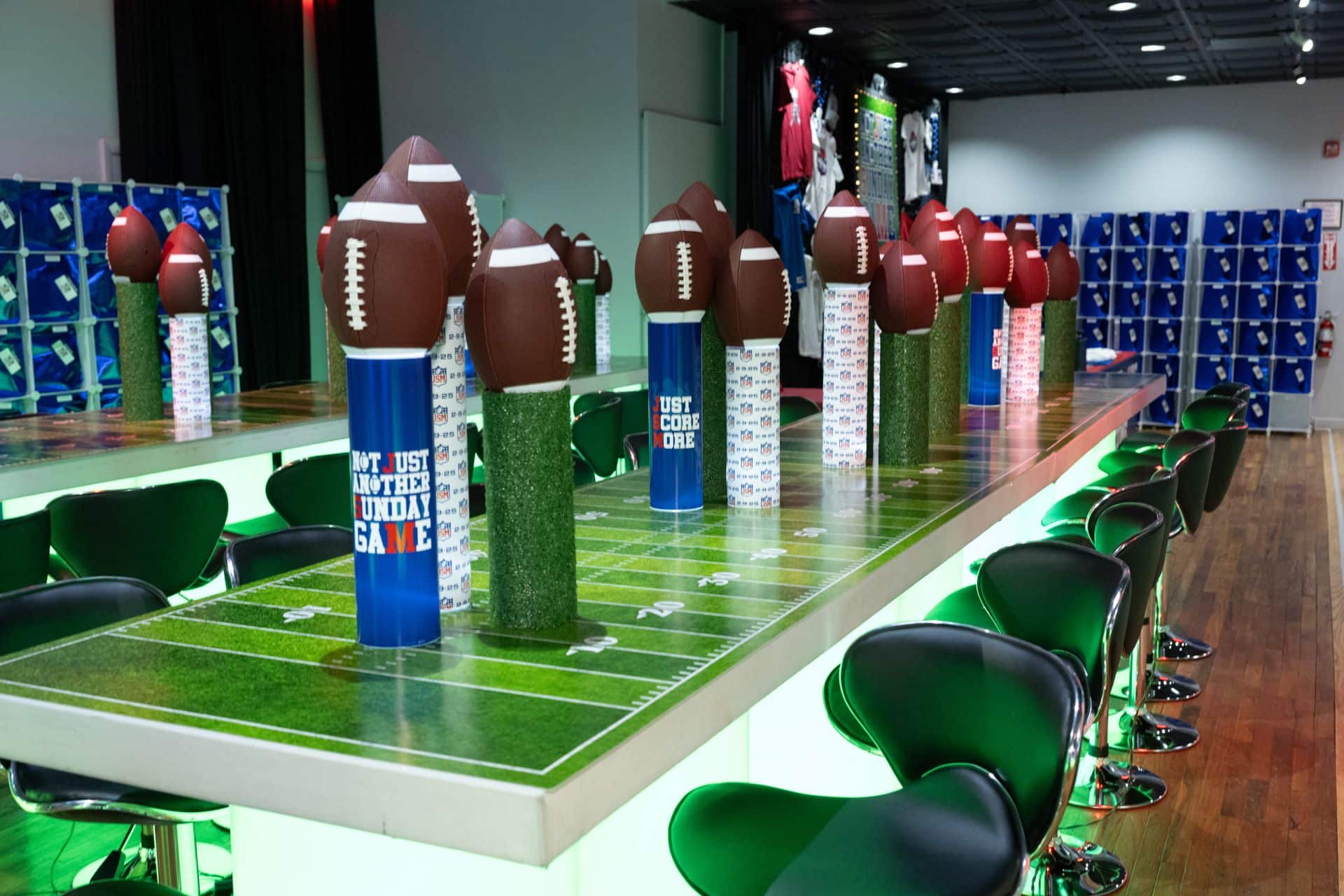 NFL Themed Bar Mitzvah Centerpieces
