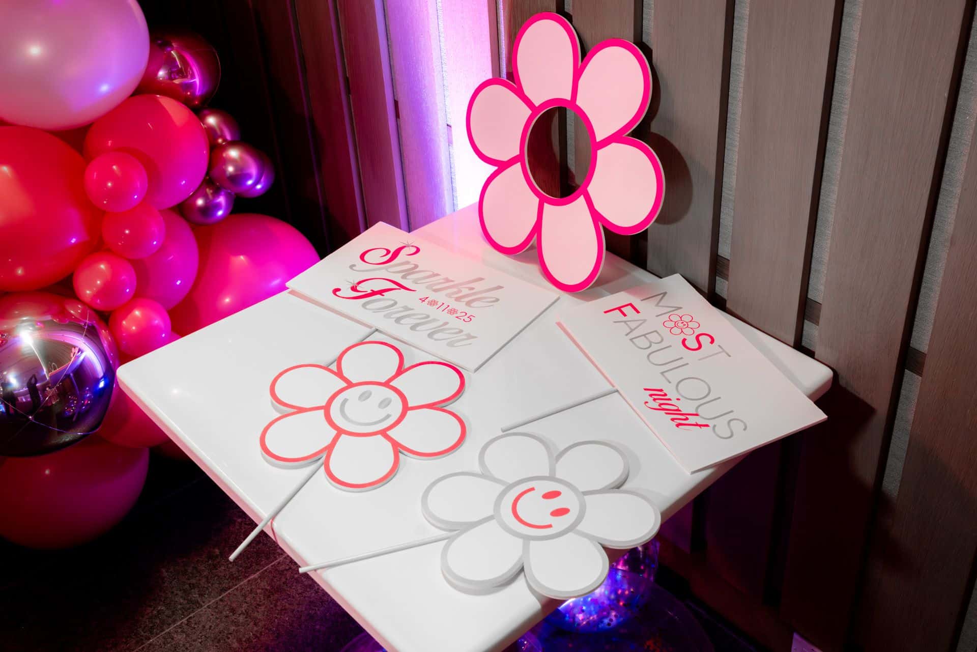 Custom Flower Photo Booth Props