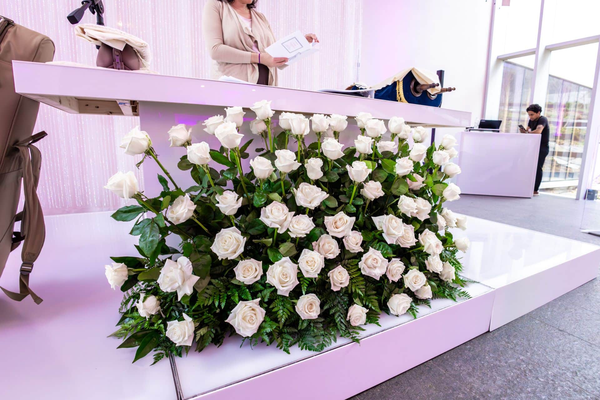 Bat Mitzvah Flower Decor