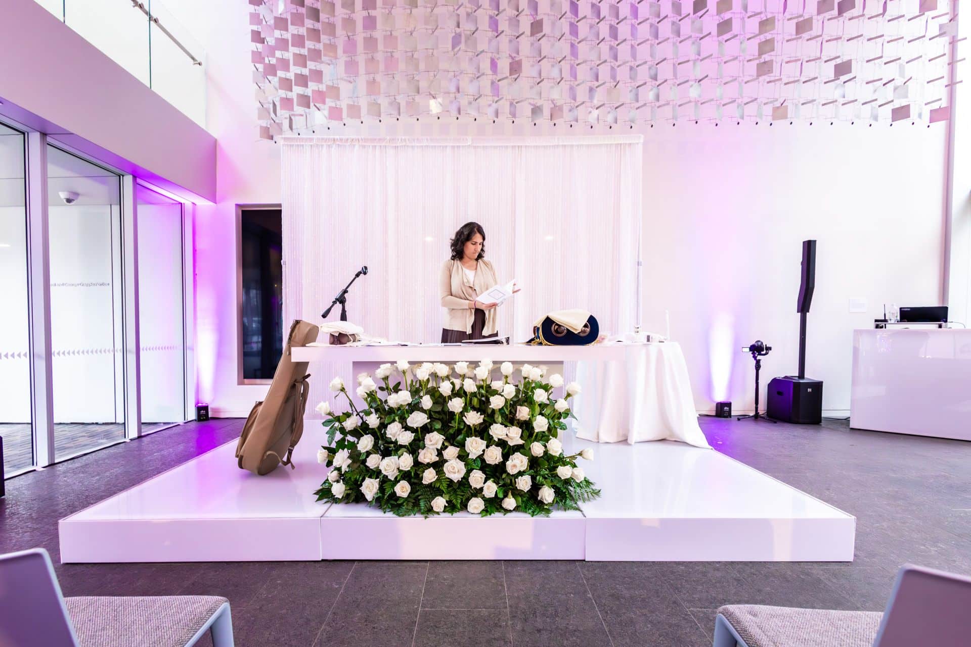 Bat Mitzvah Flower Decor