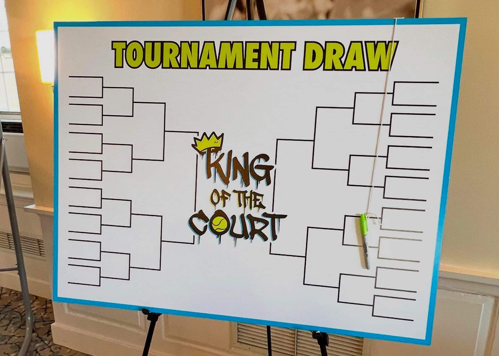 Custom Signing Board Draw for Tennis Themed Party