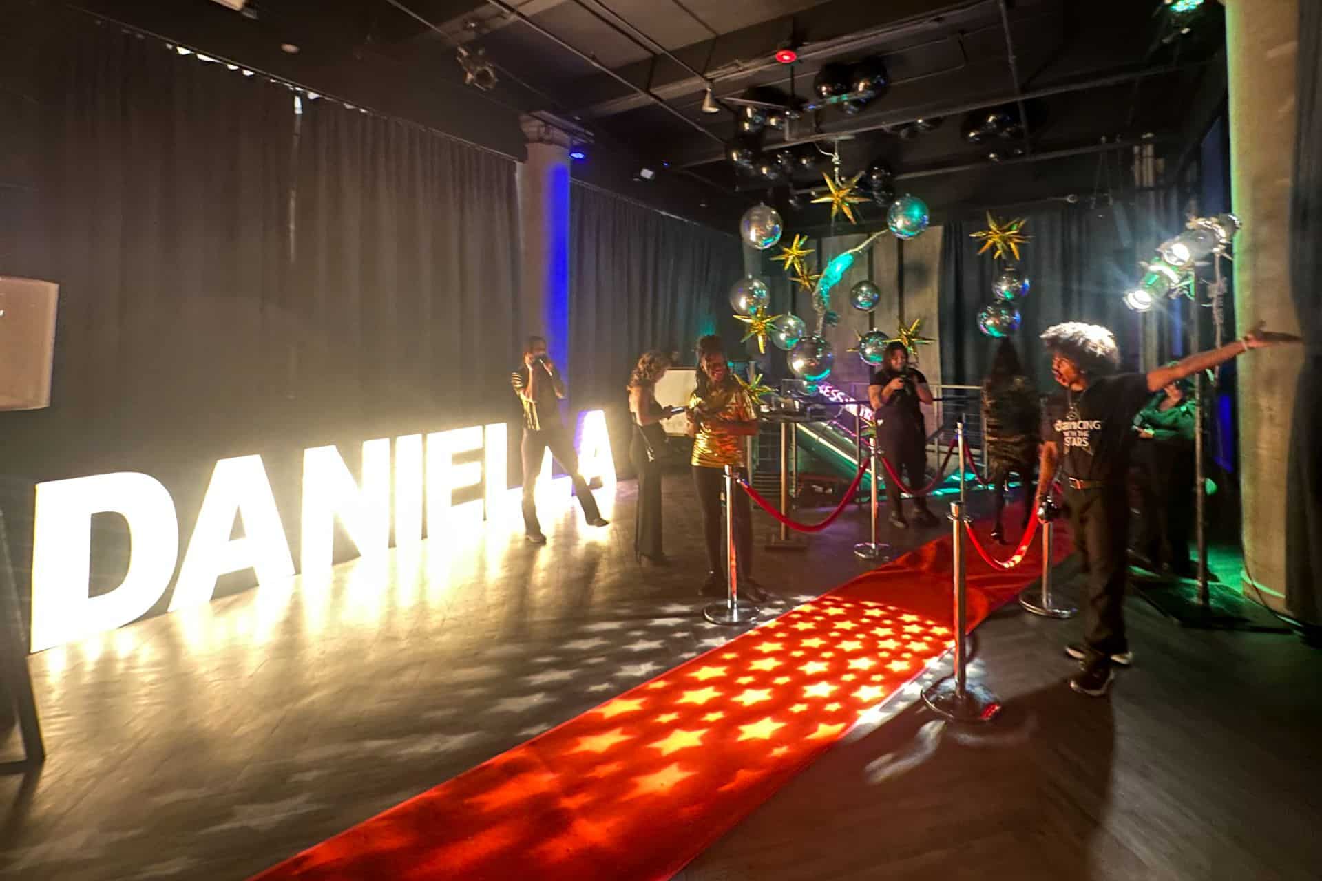 Red Carpet with Stanchions at Slate