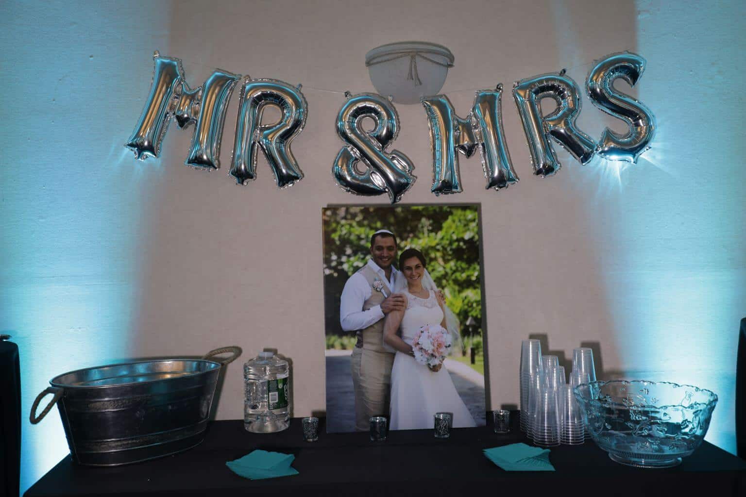 Silver Mylar Balloon Arch for Wedding Party