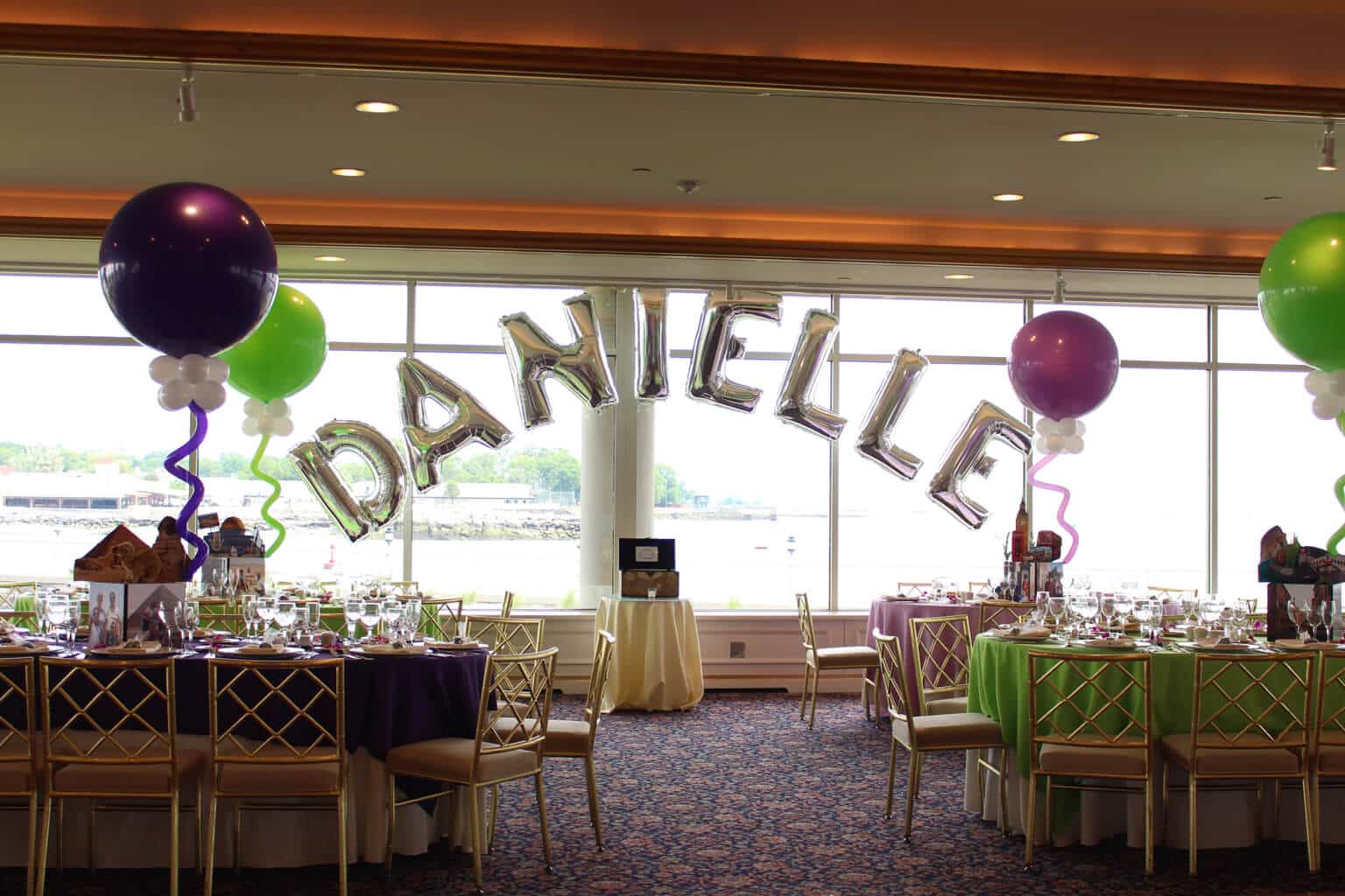 Bat Mitzvah Mylar Name in Balloons