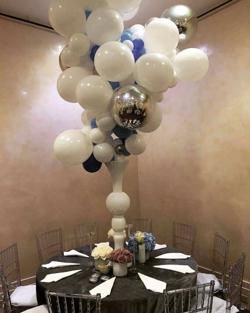 Organic Balloon Centerpiece for NYC Bris