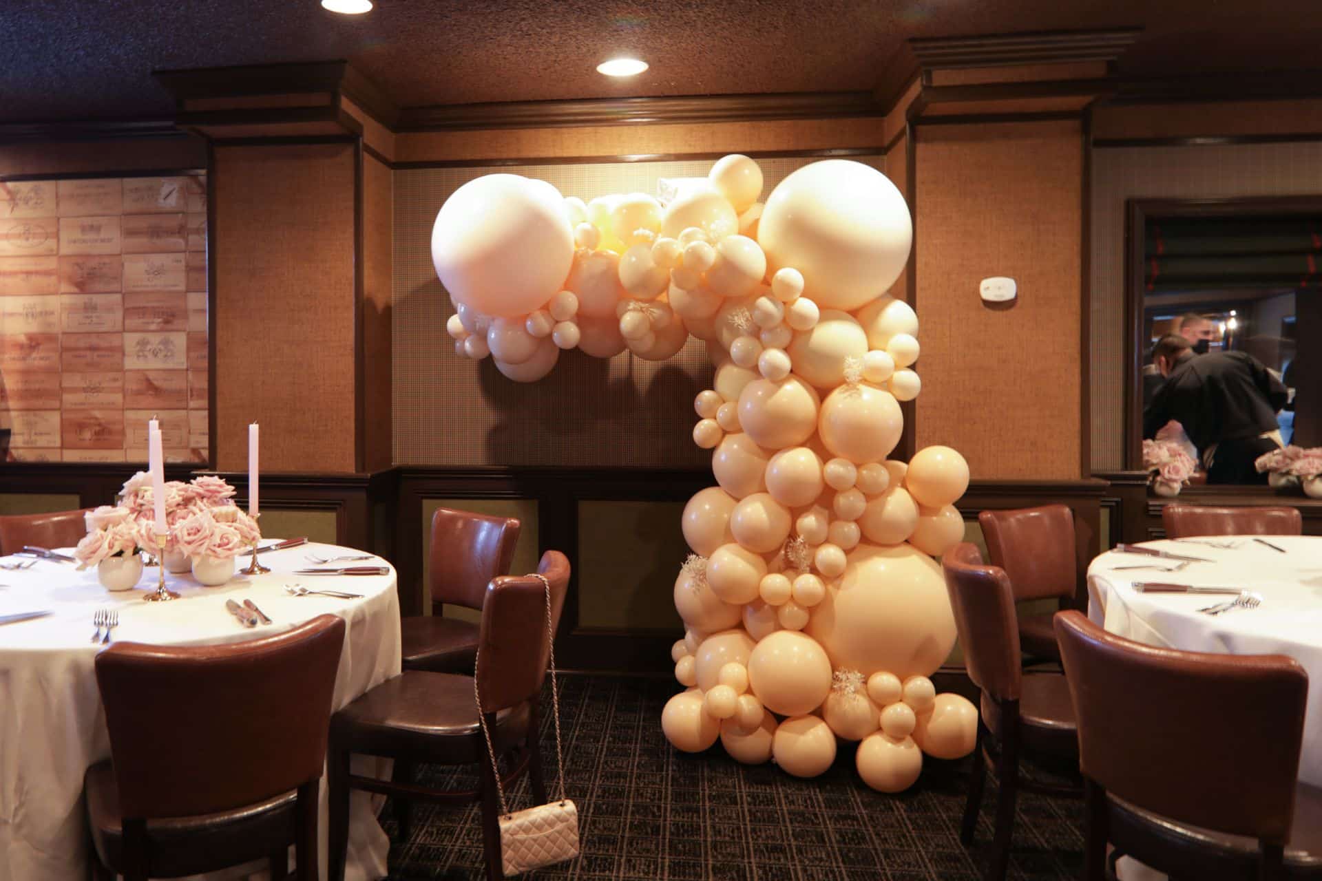 Blush and Light Pink Organic Half Arch for Party Decor