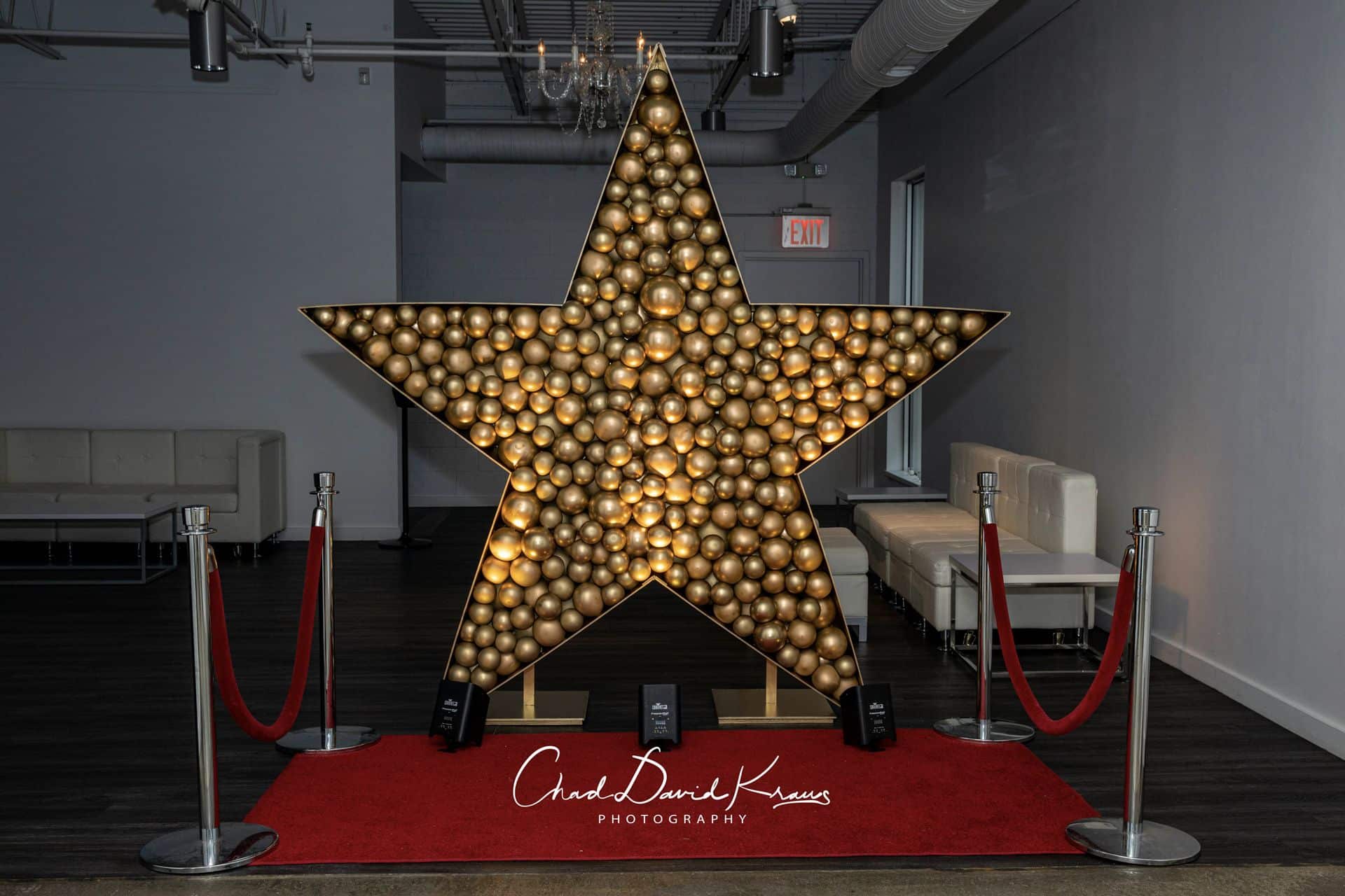 Custom Balloon Star Mosaic for Bat Mitzvah Party