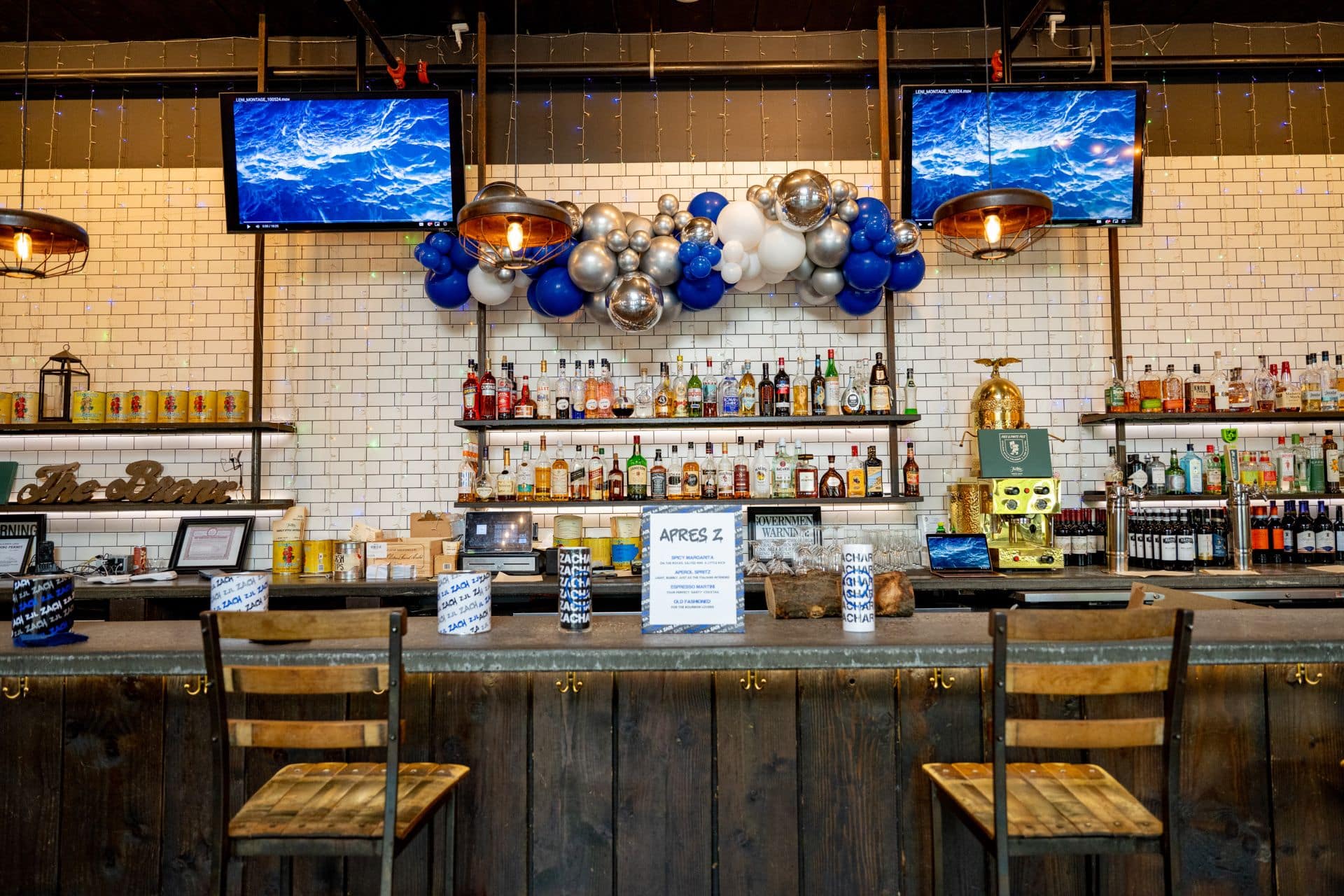 Balloon Garland over Bar