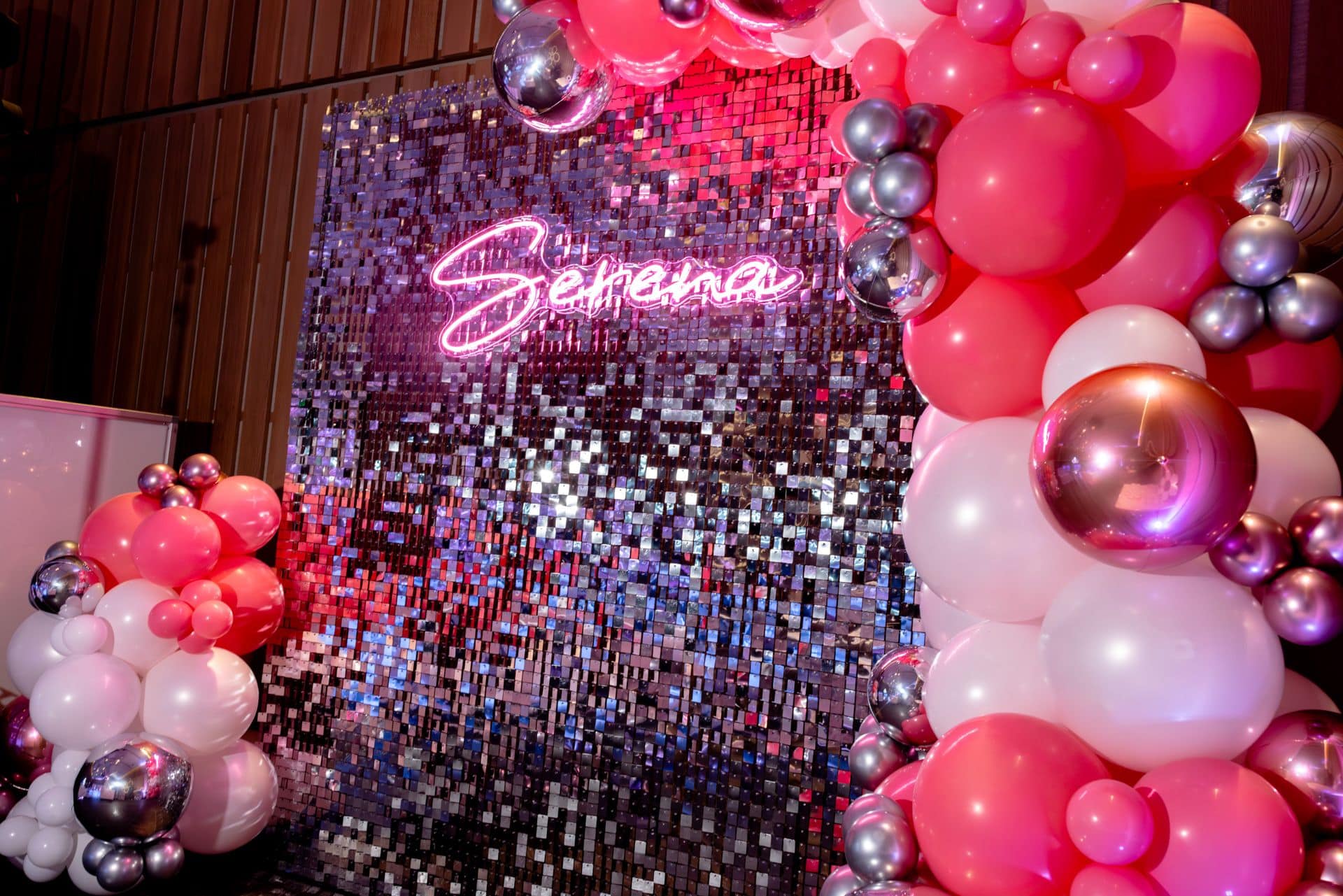 Pink and White Photo Booth Garland