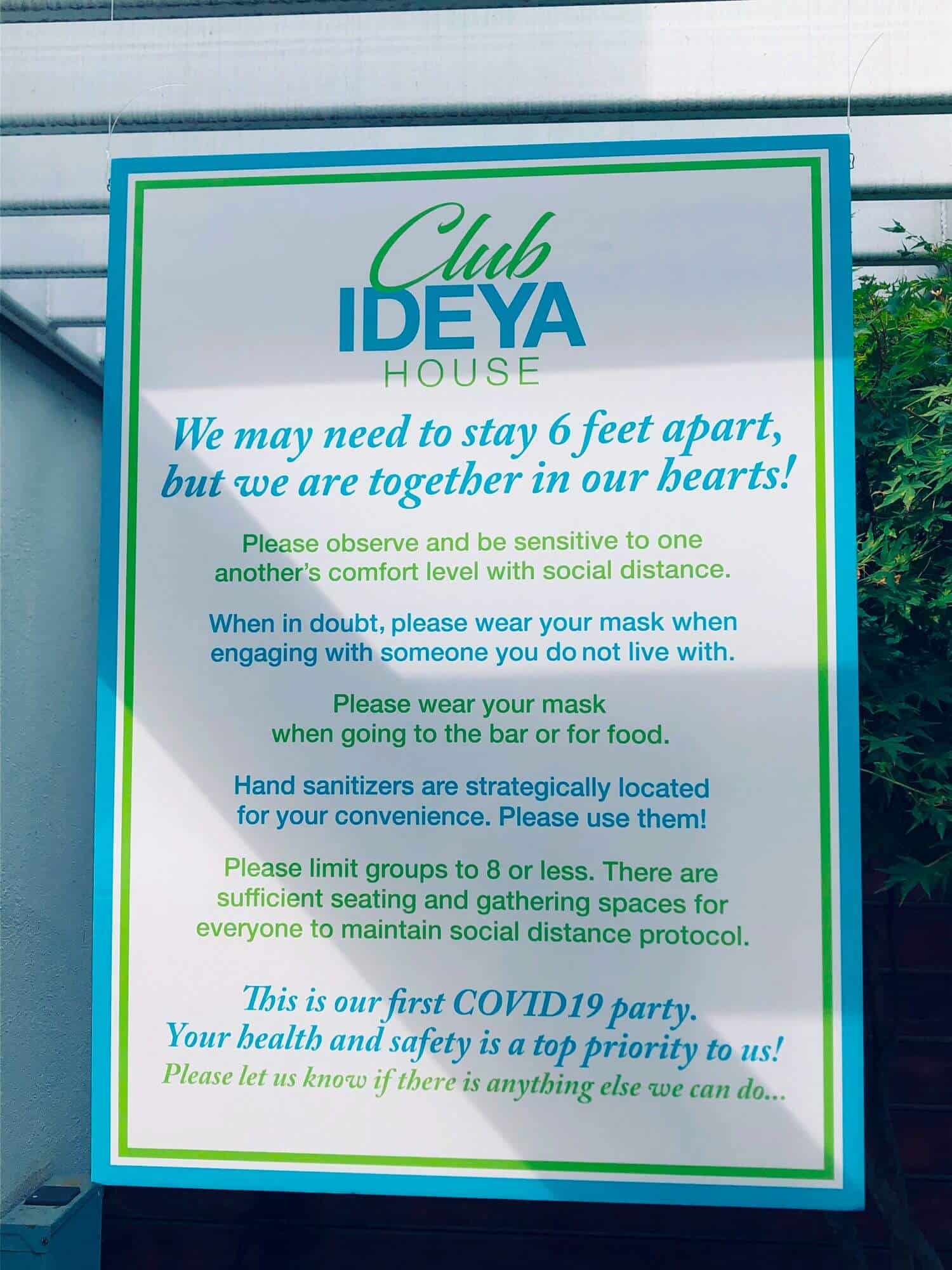 Custom Covid Social Distancing Sign for Outdoor Event