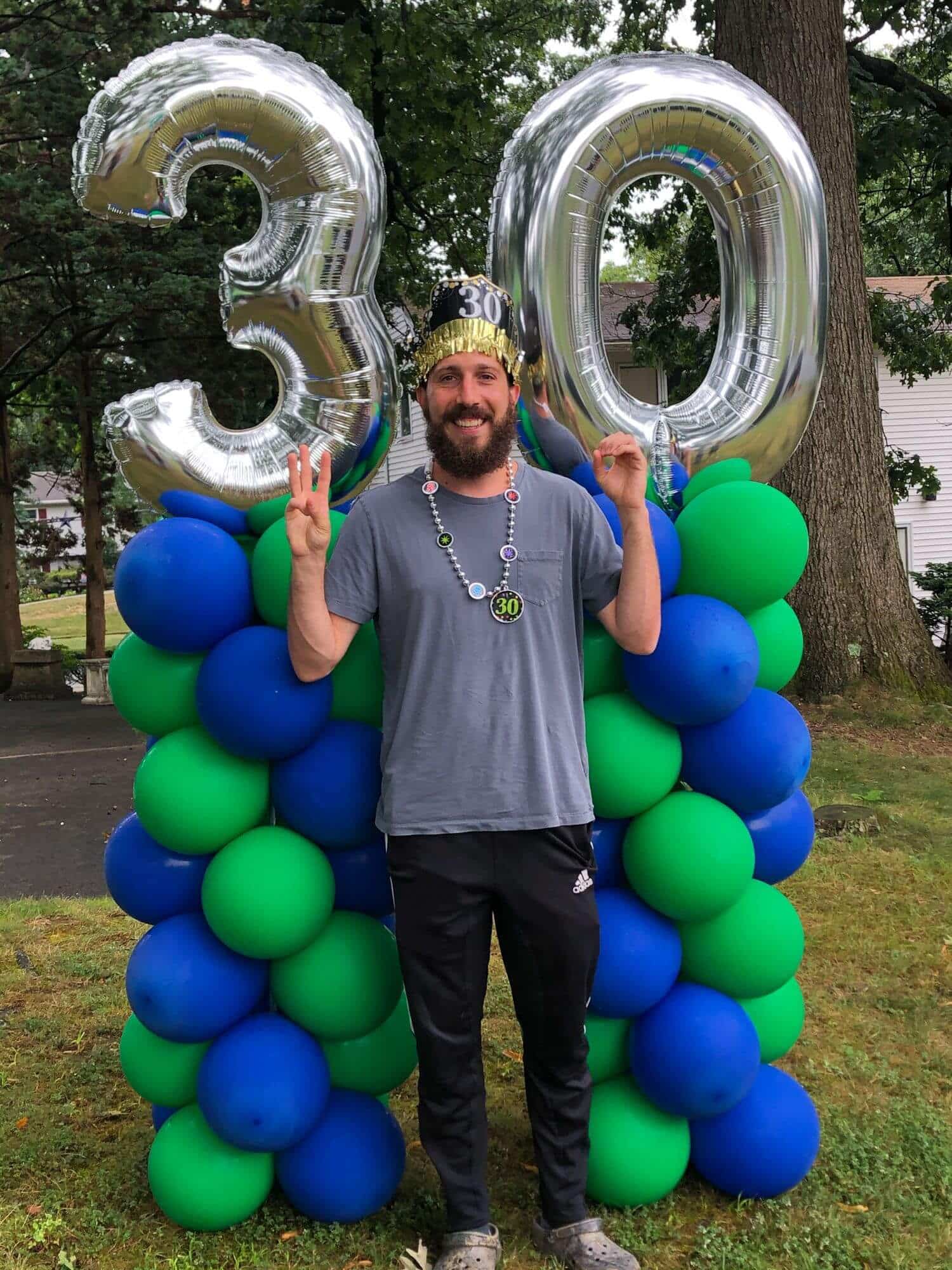 Birthday Balloon Columns with Numbers