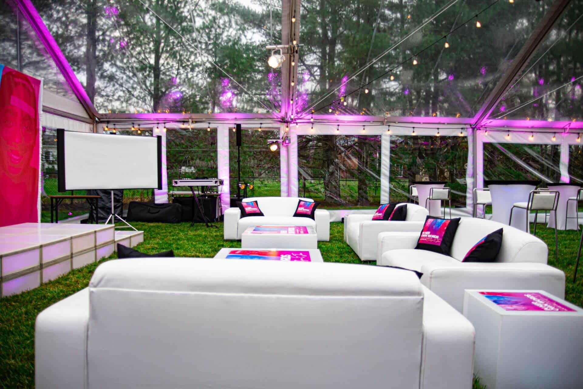 LED Lounge for Outdoor Tent Party