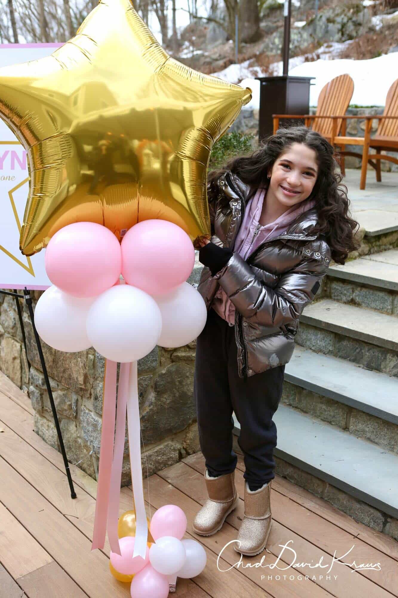 Star Balloon Centerpiece for Outdoors Bat Mitzvah