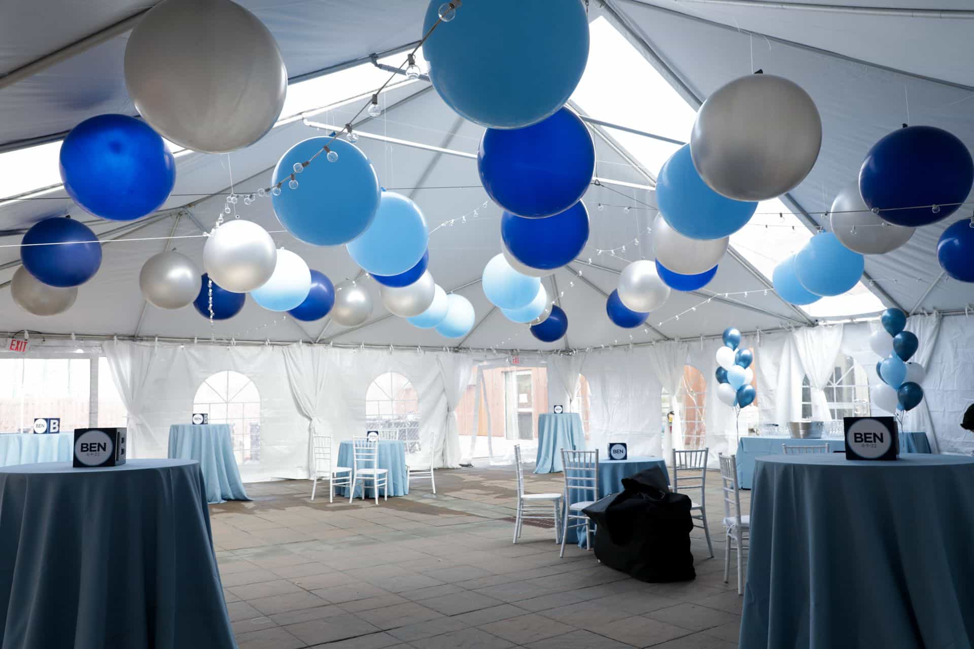 Tent Ceiling Balloons for Outdoor Event